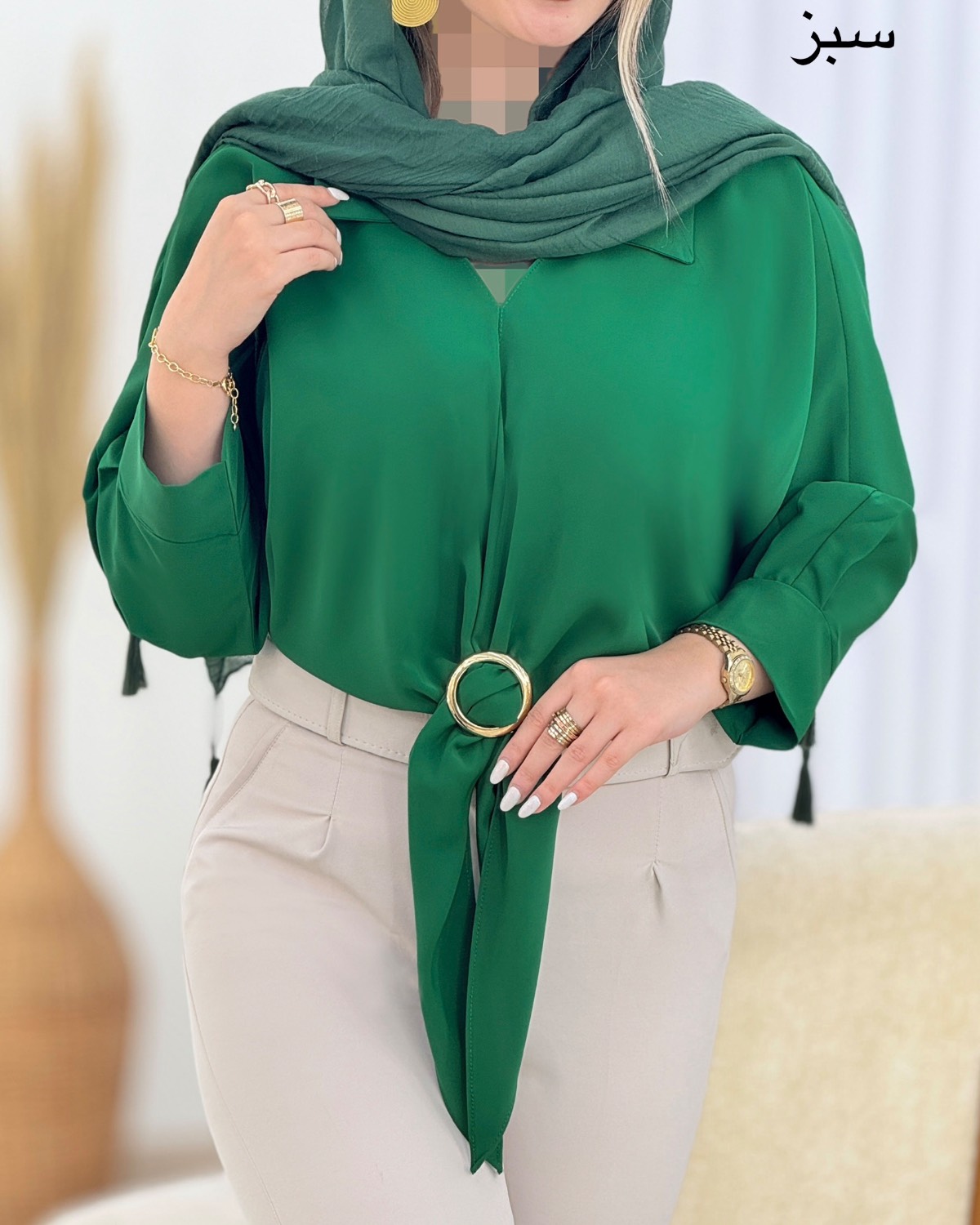 شومیز الیزه گره‌ای تابستانی کد i645