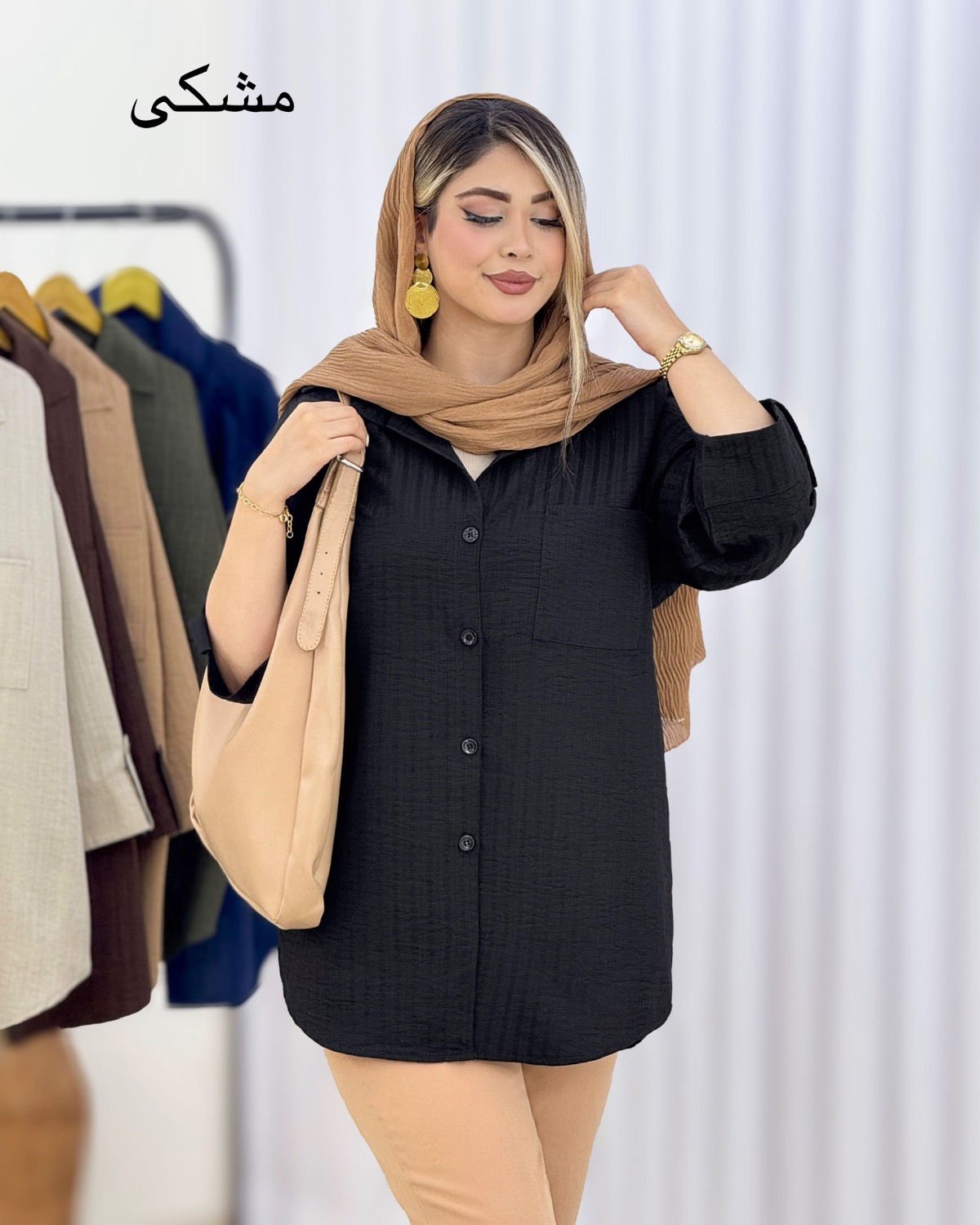 مانتو شانتون جیب‌دار کد i590