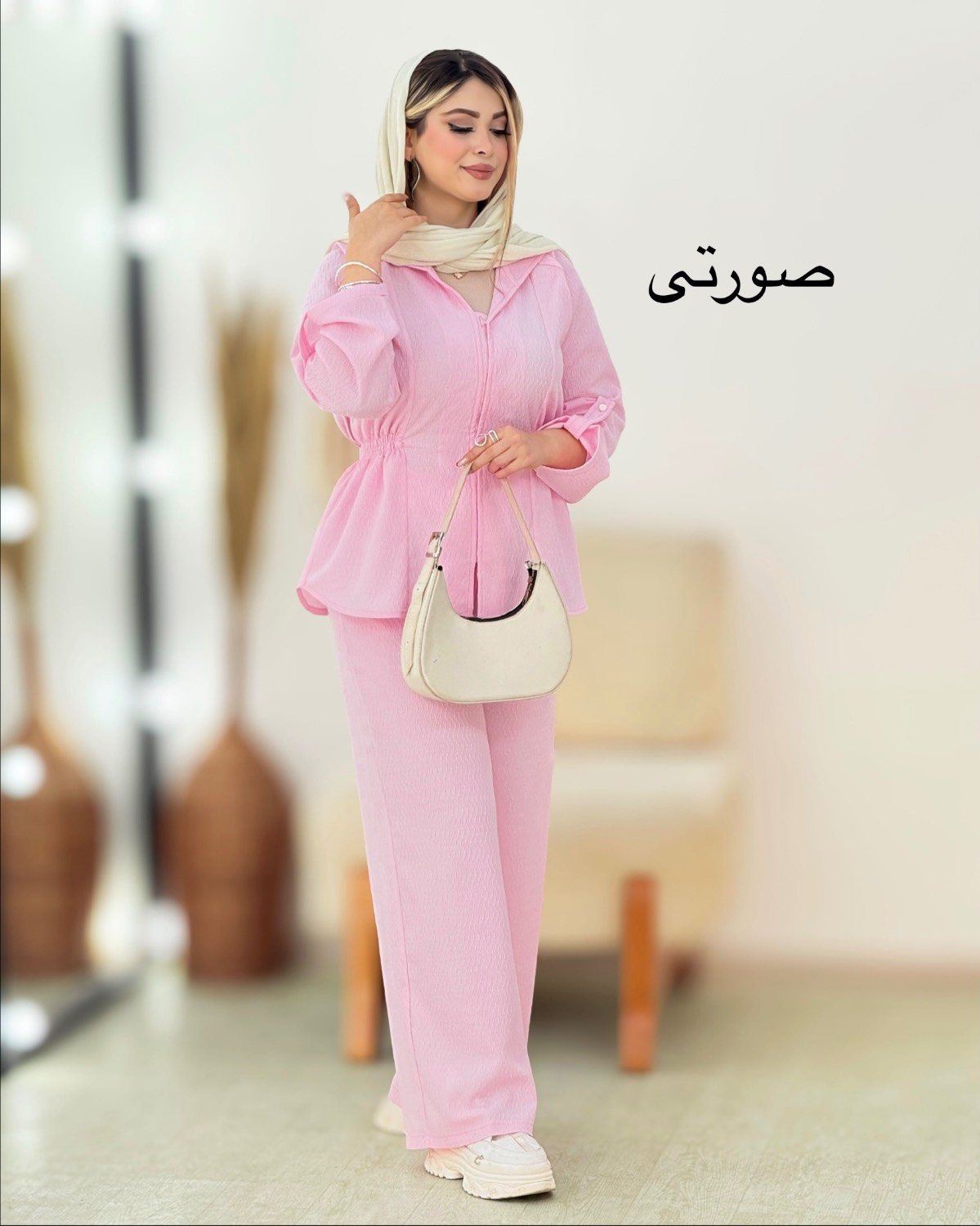 ست شومیز شلوار کمر کش ینزی کد i489