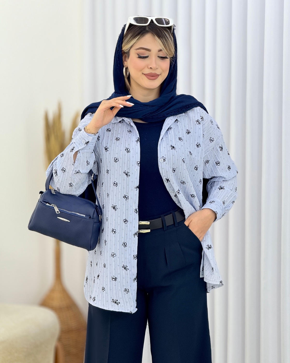 شومیز لمه طرح پروانه کد i558