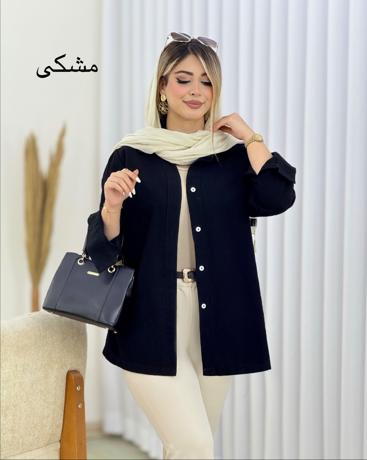 شومیز ساده جلو دکمه کد i463