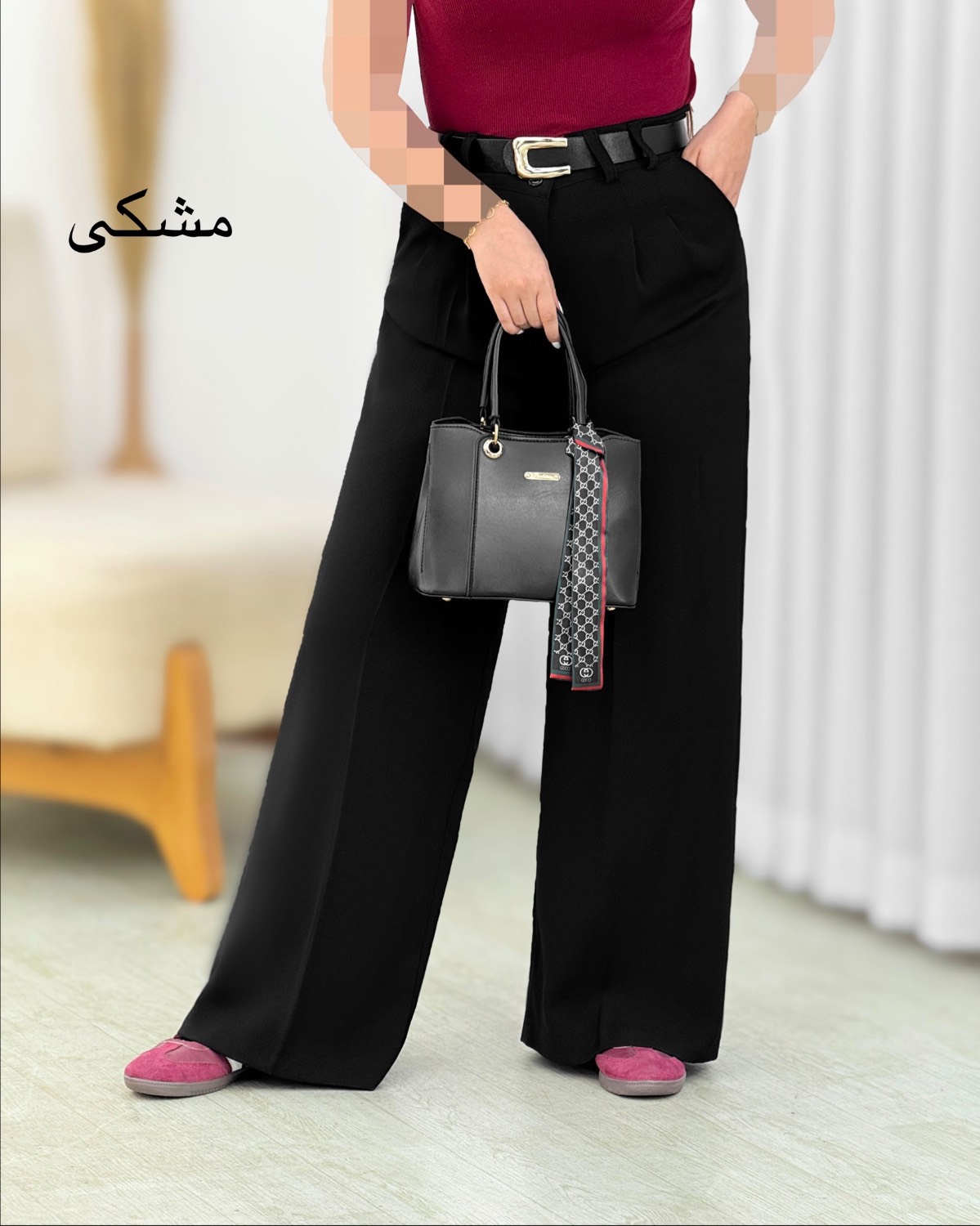 شلوار کرپ فول بگ کد i492