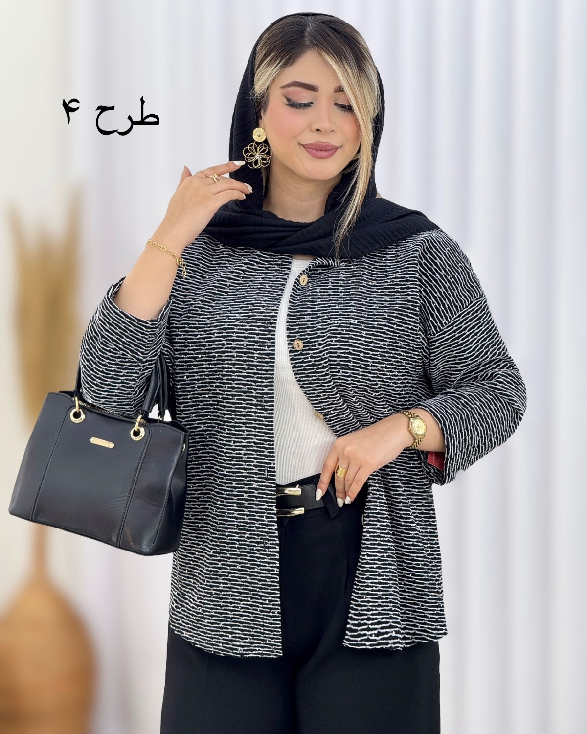 مانتو نگینی آستین پاکتی کد i476