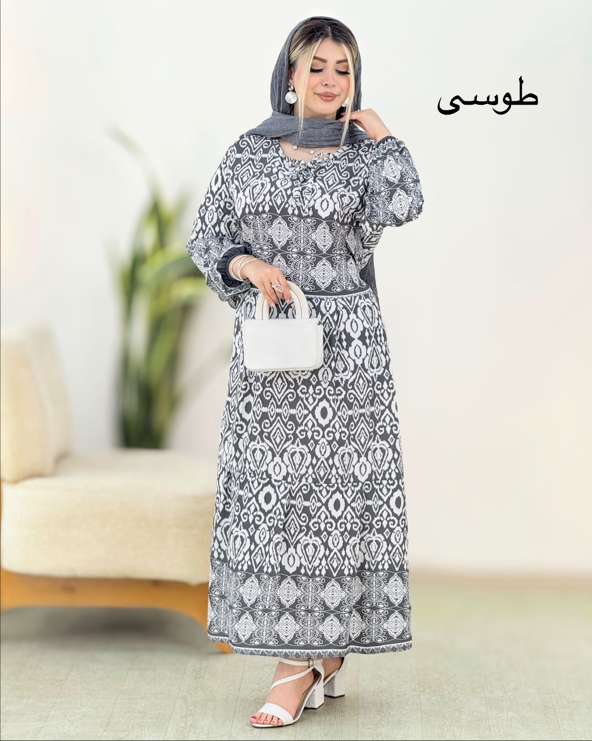 پیراهن ساحلی بوگاتی چاپی کد i406