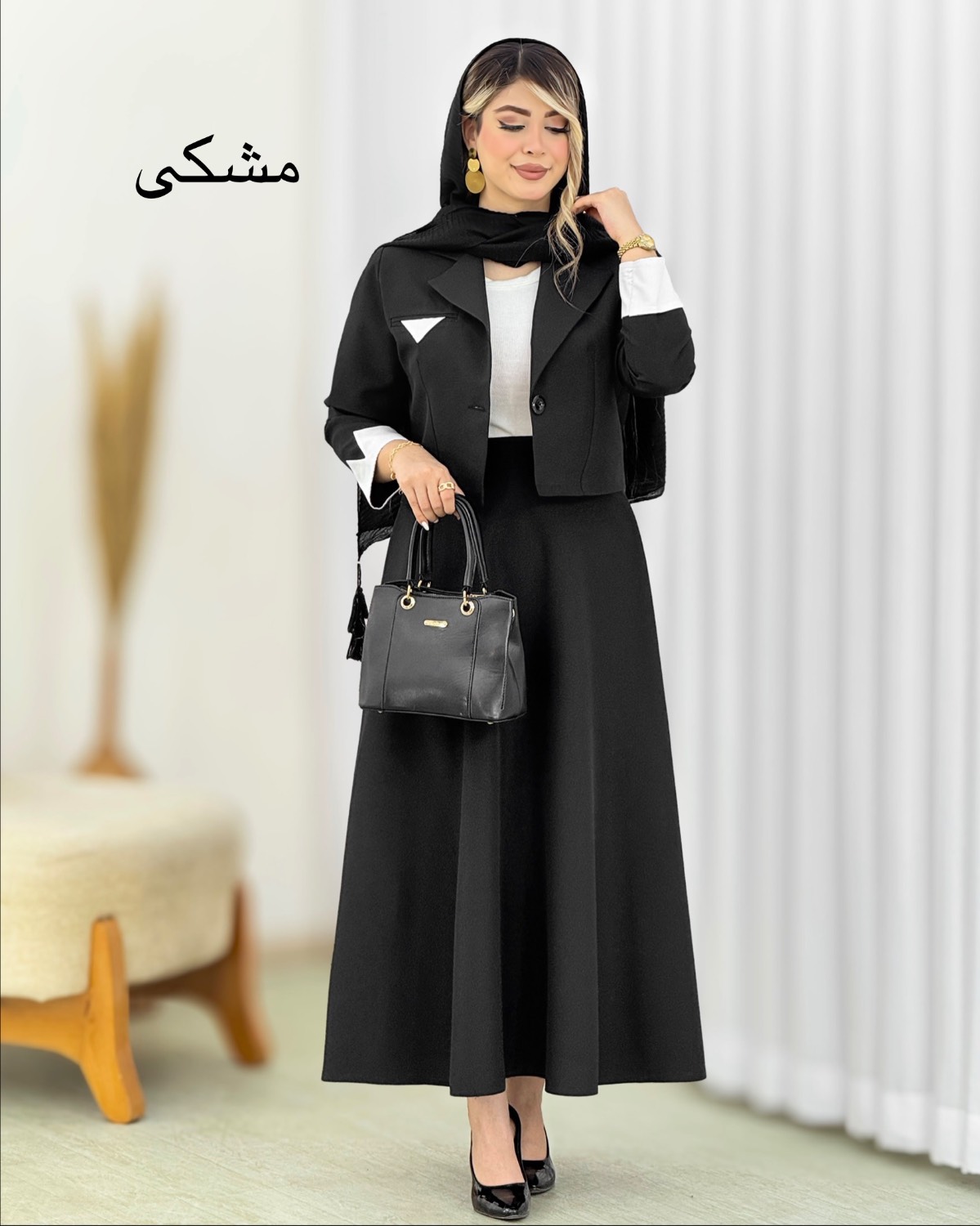 ست کت و دامن مچ سفید کد i607