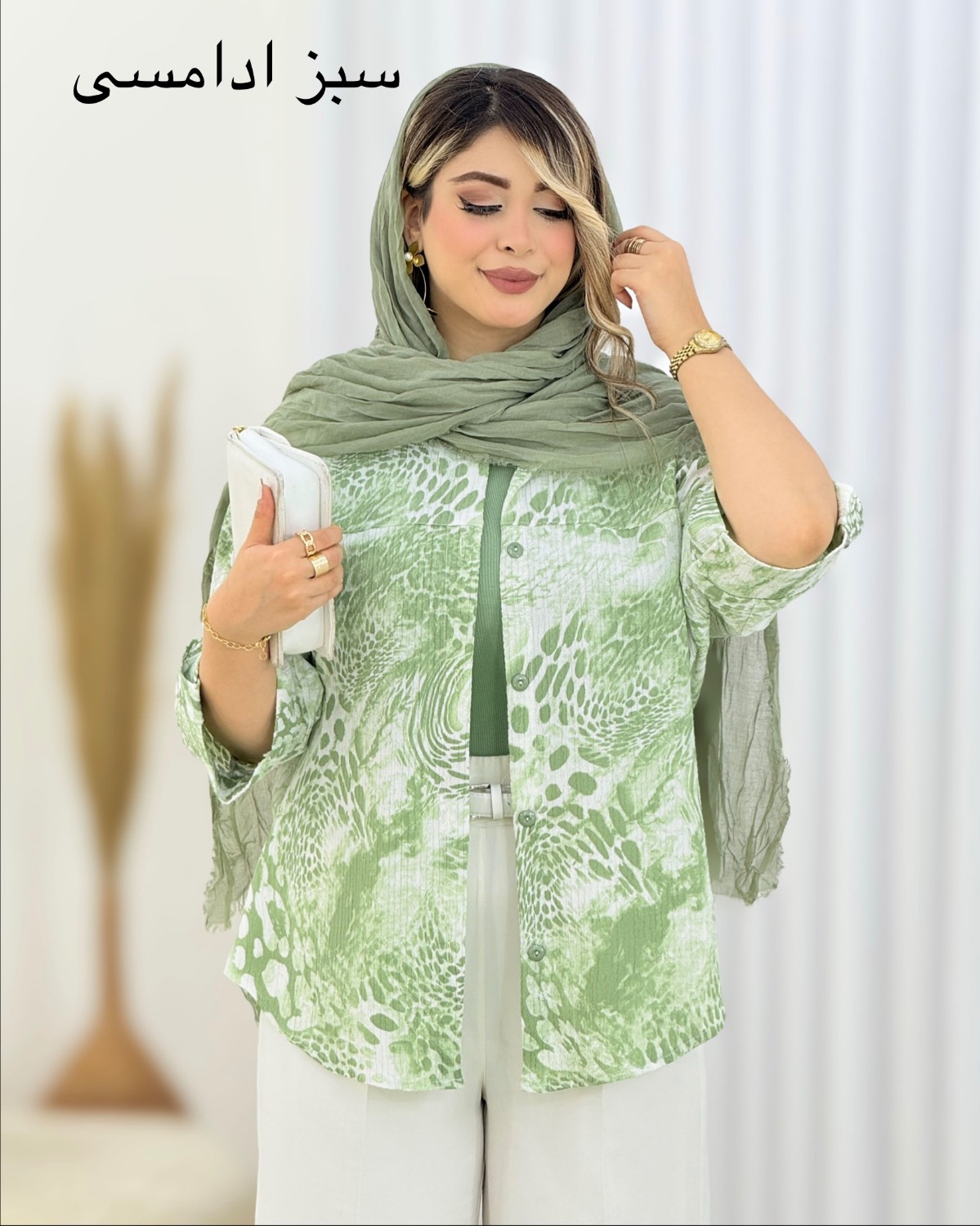 شومیز کاملس طرح پلنگی کد i557