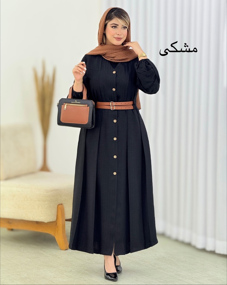 پیراهن شانتون دو کمربندی کد i696