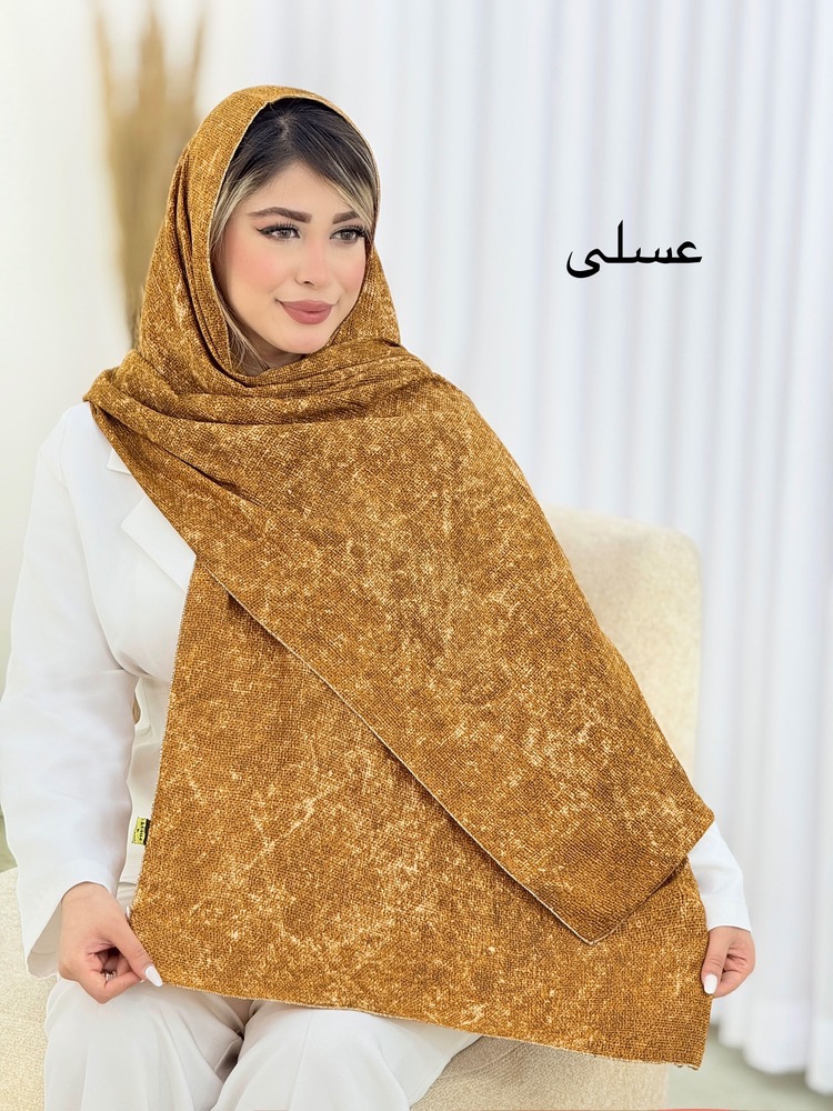 شال نخی لمه‌دار آبرنگی کد i642