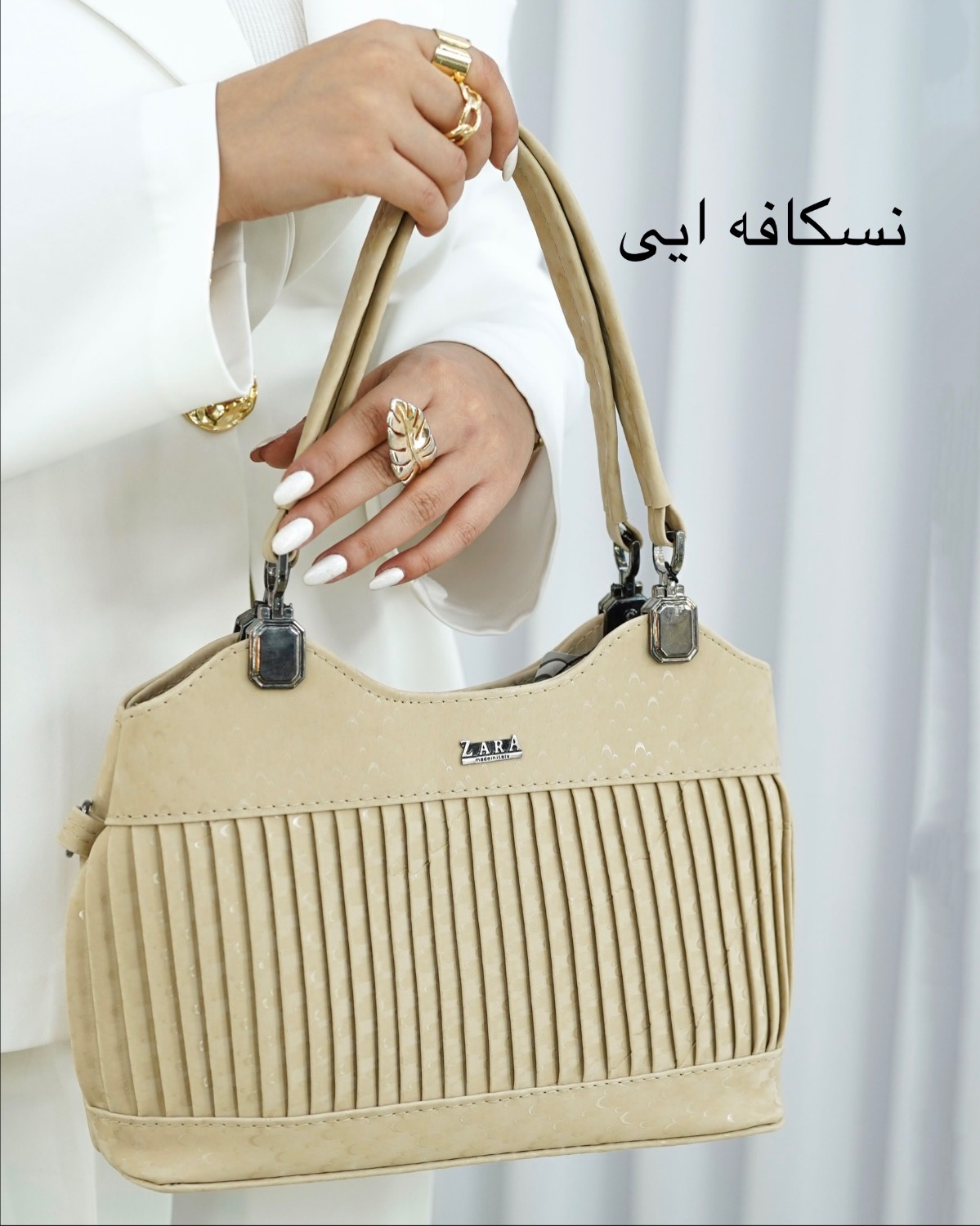 کیف چرم طرح چروک کد i544
