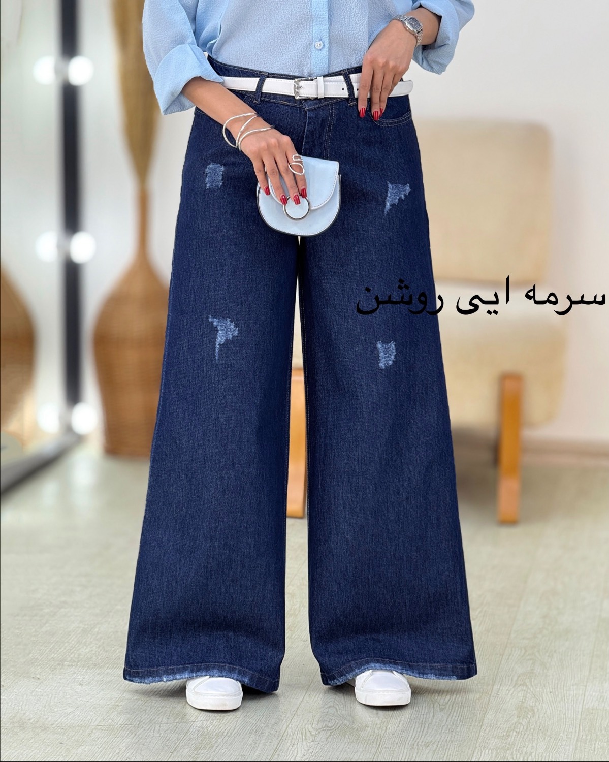 شلوار جین فول بگ کد i402