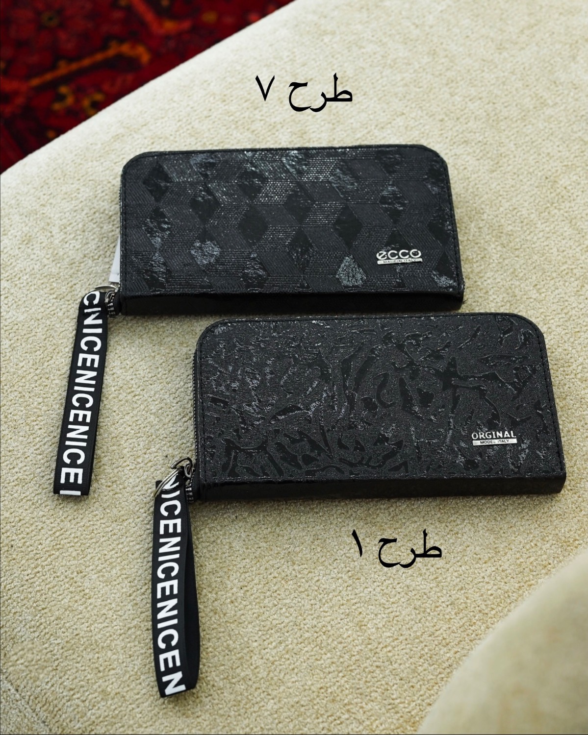 کیف پول چرم ورنی کد i552
