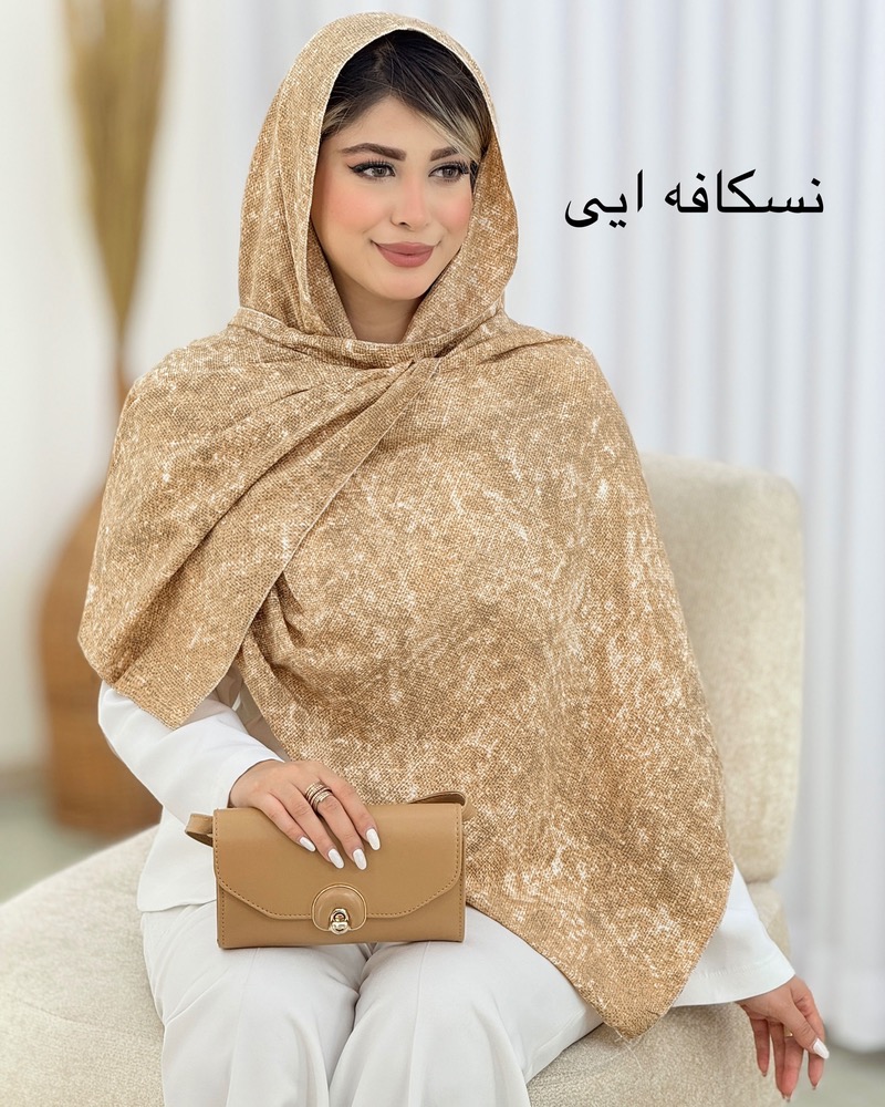 شال نخی لمه‌دار آبرنگی کد i642