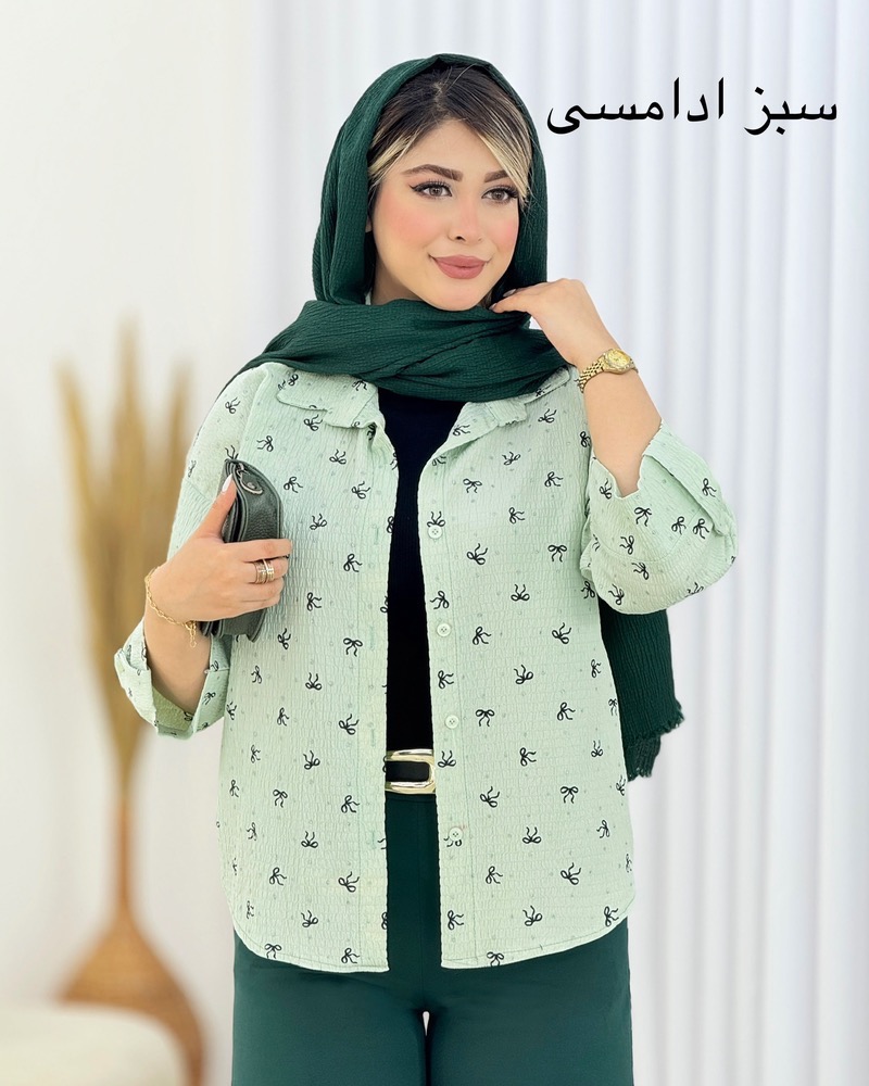شومیز پاپیون لمه‌دار کد i631
