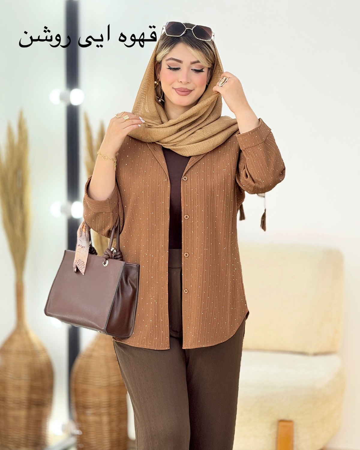 مانتو نگینی هلال‌دار آیوا کد i499