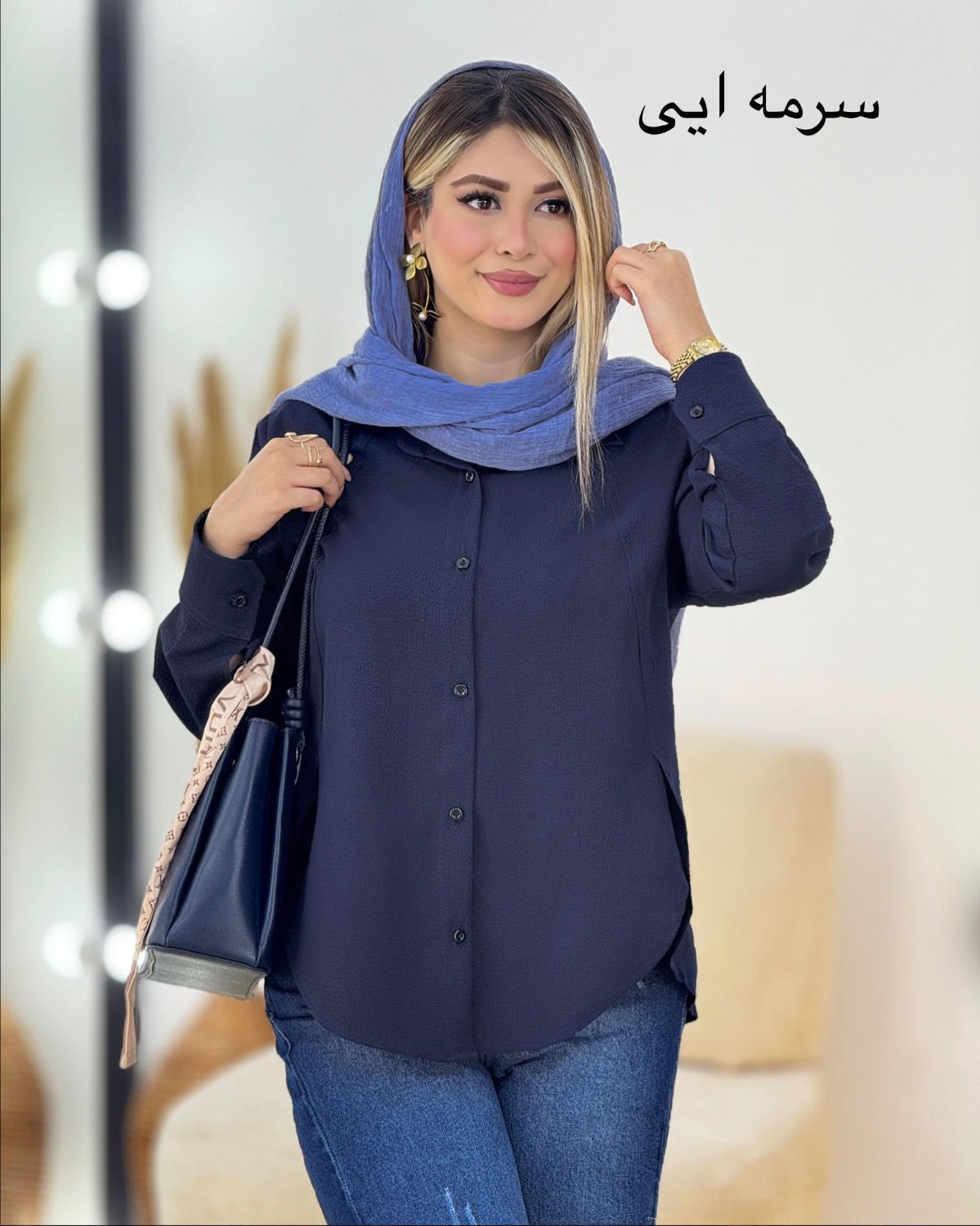 شومیز ینزی پشت پیل چاکدار کد i443