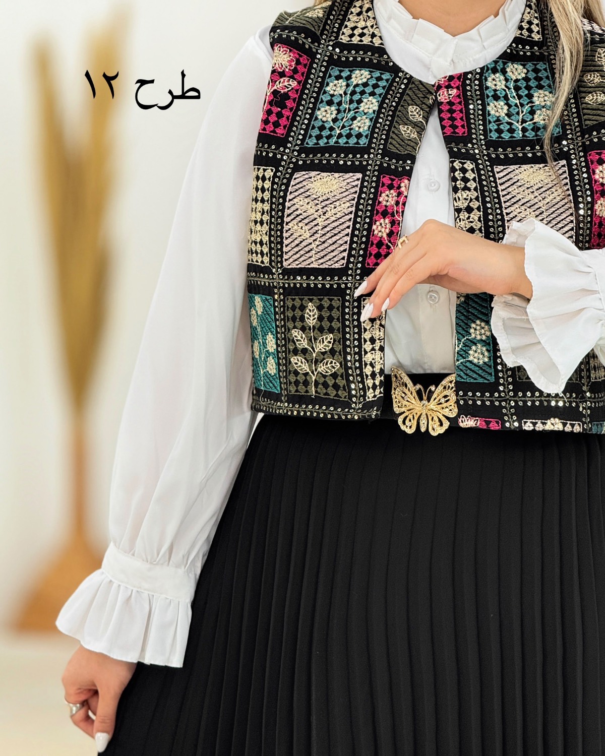ست جلیقه و دامن سنتی کد i386