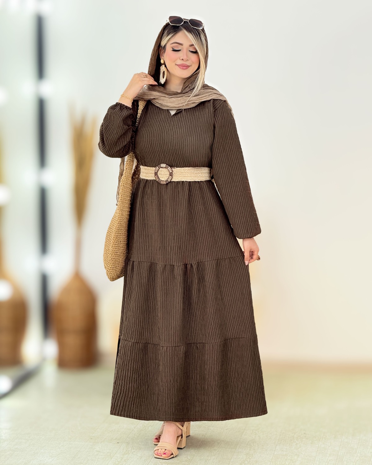پیراهن طبقه‌ای چین‌دار کد i484