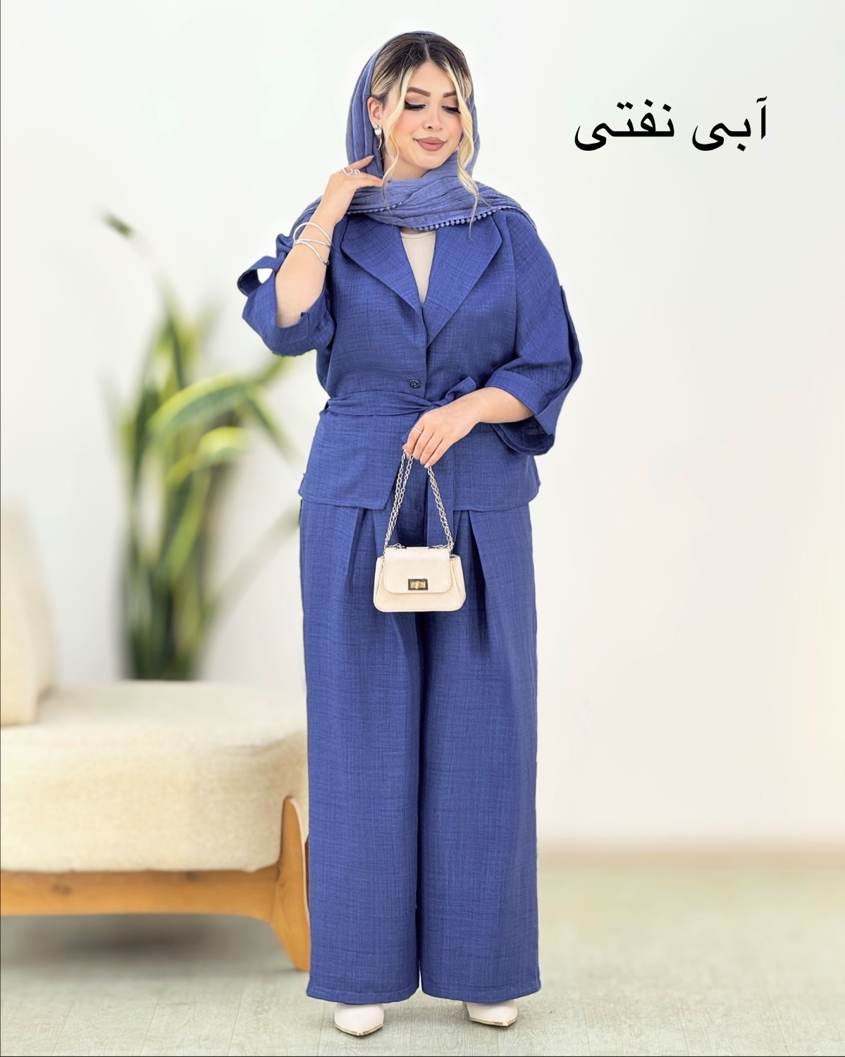 ست شومیز و شلوار پاگون‌دار شانتون کد i414