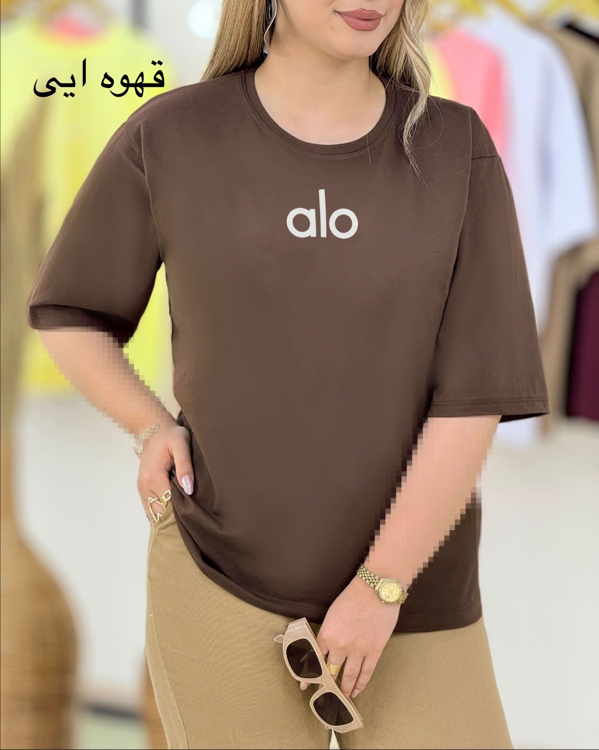 تیشرت باکسی چاپی نخ پنبه کد i459
