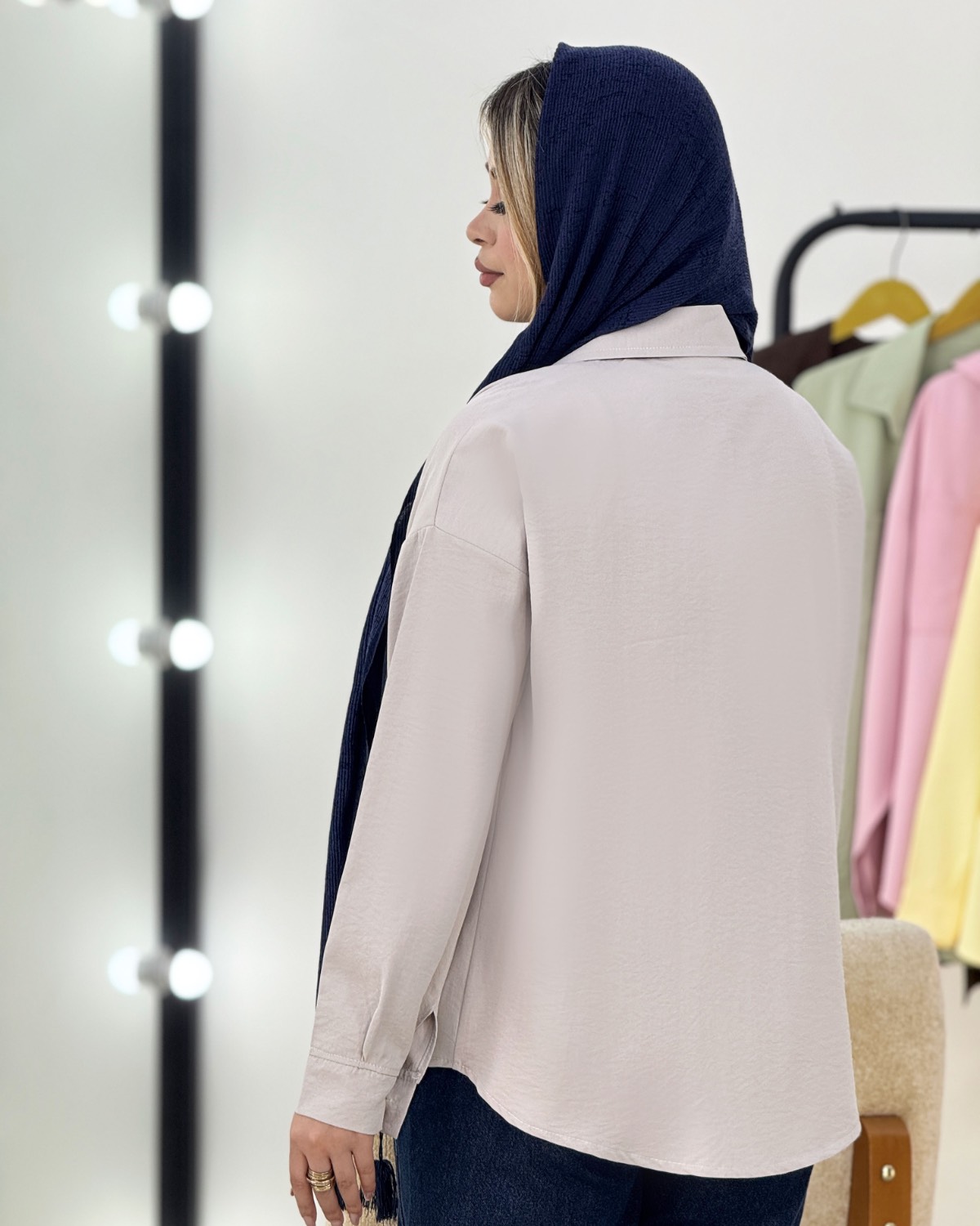 شومیز تک جیب سیلک کد i432