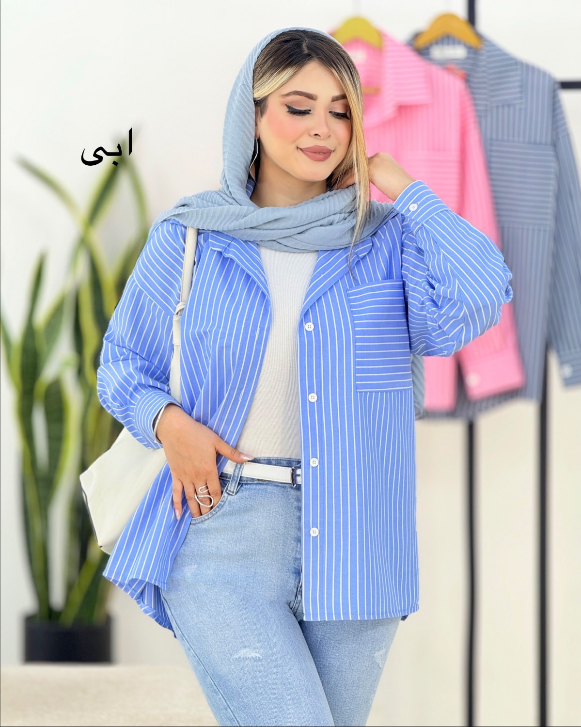 مانتو شومیزی راه راه کد i466
