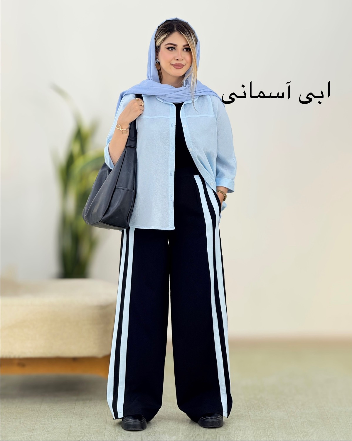 ست شومیز و شلوار دو خط کد i426