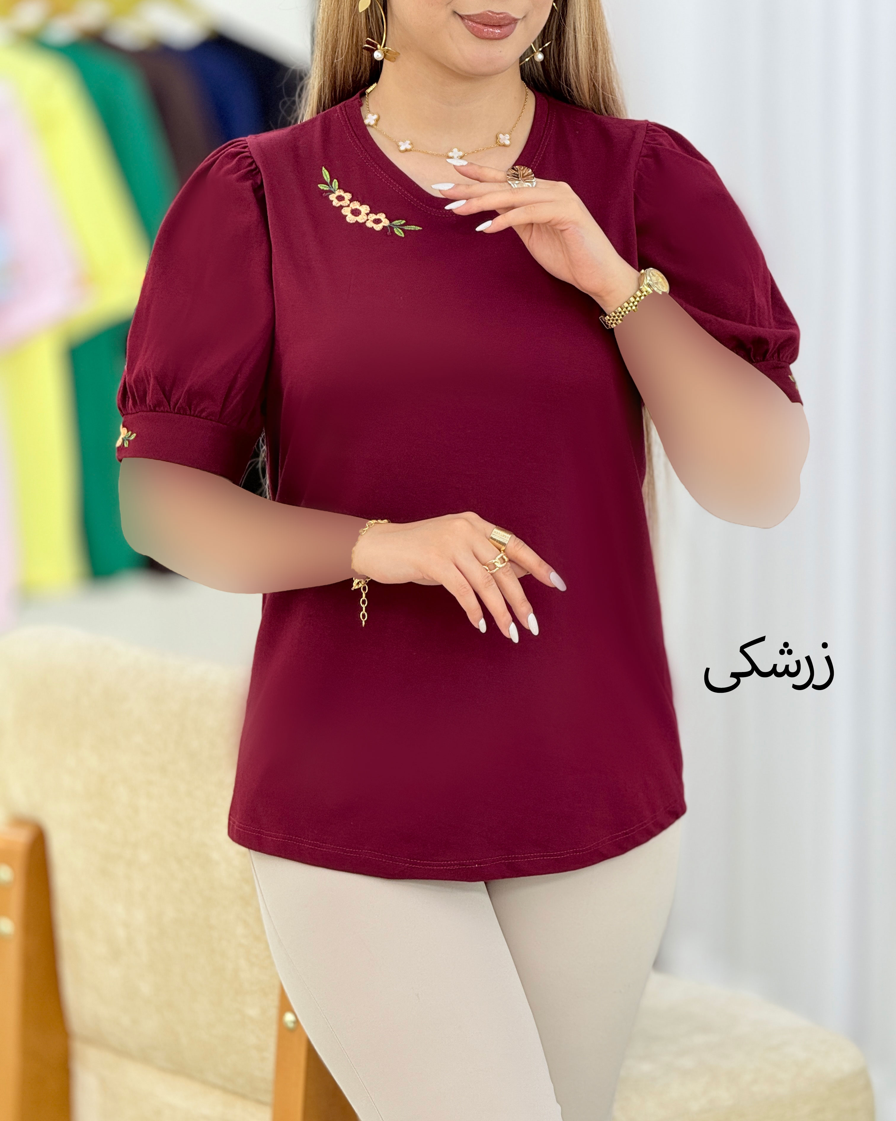 تیشرت آستین چین‌دار کد i598