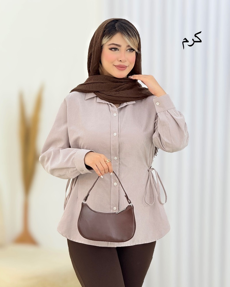شومیز بنددار پری کد I668