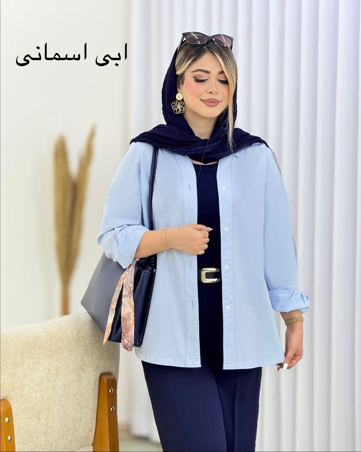شومیز ساده جلو دکمه کد i463