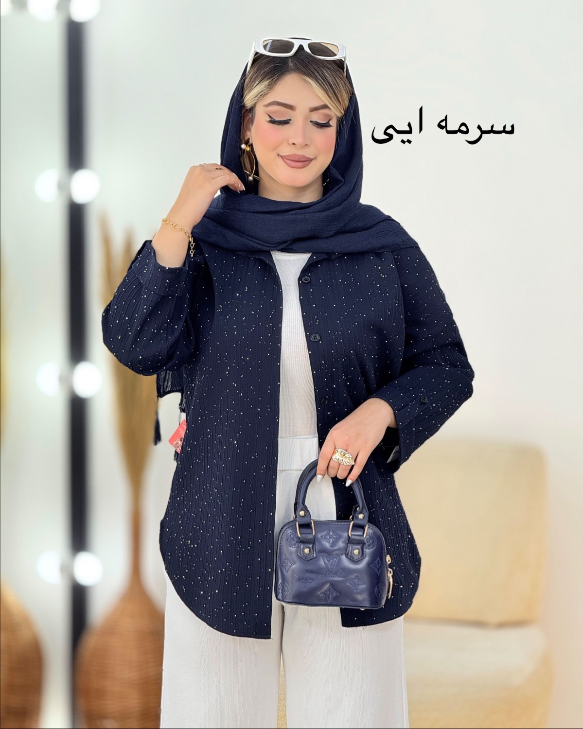 مانتو نگینی هلال‌دار آیوا کد i499