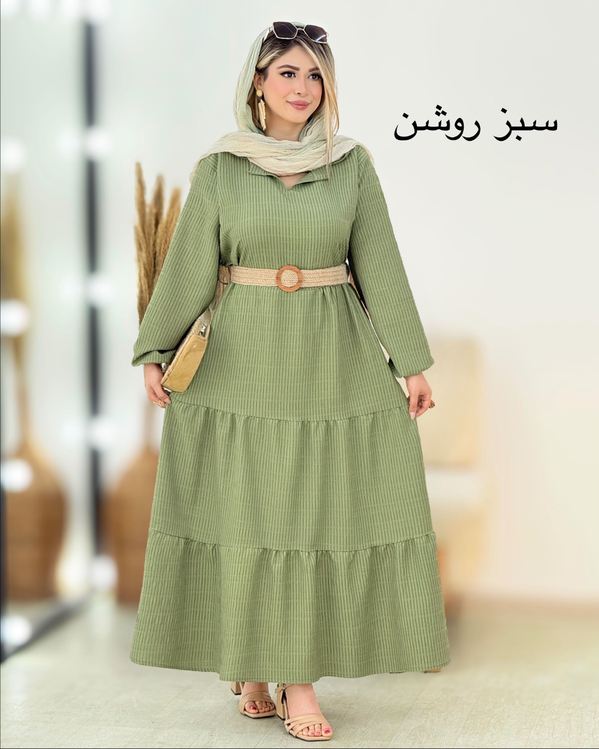 پیراهن طبقه‌ای چین‌دار کد i484