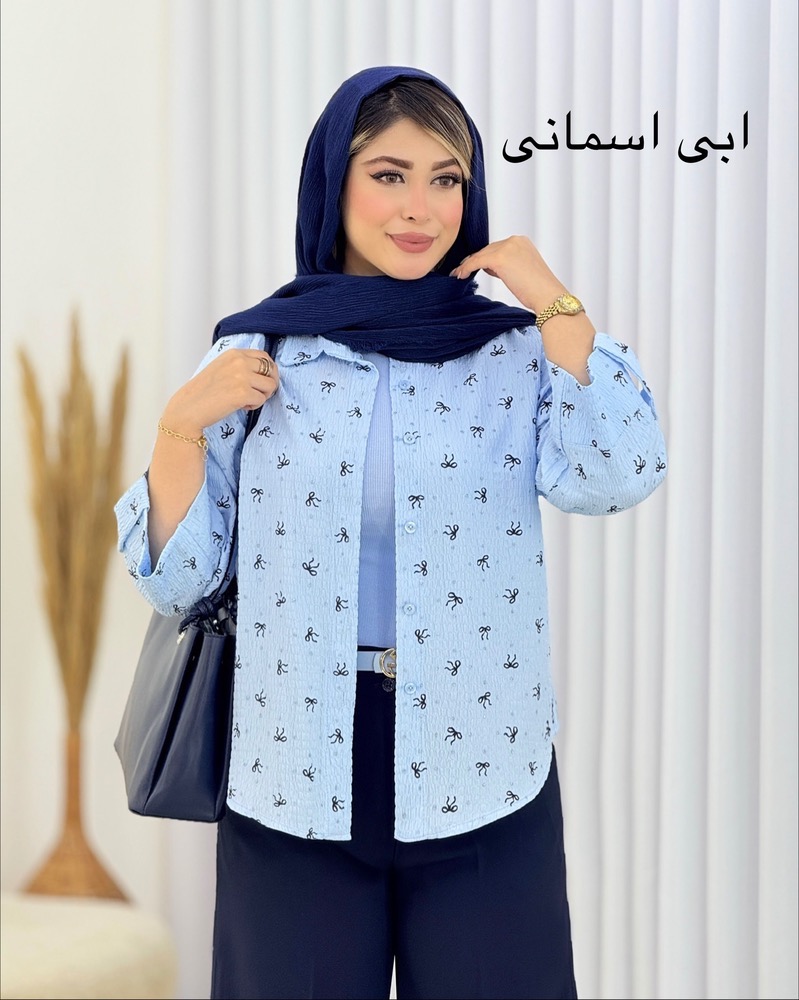 شومیز پاپیون لمه‌دار کد i631