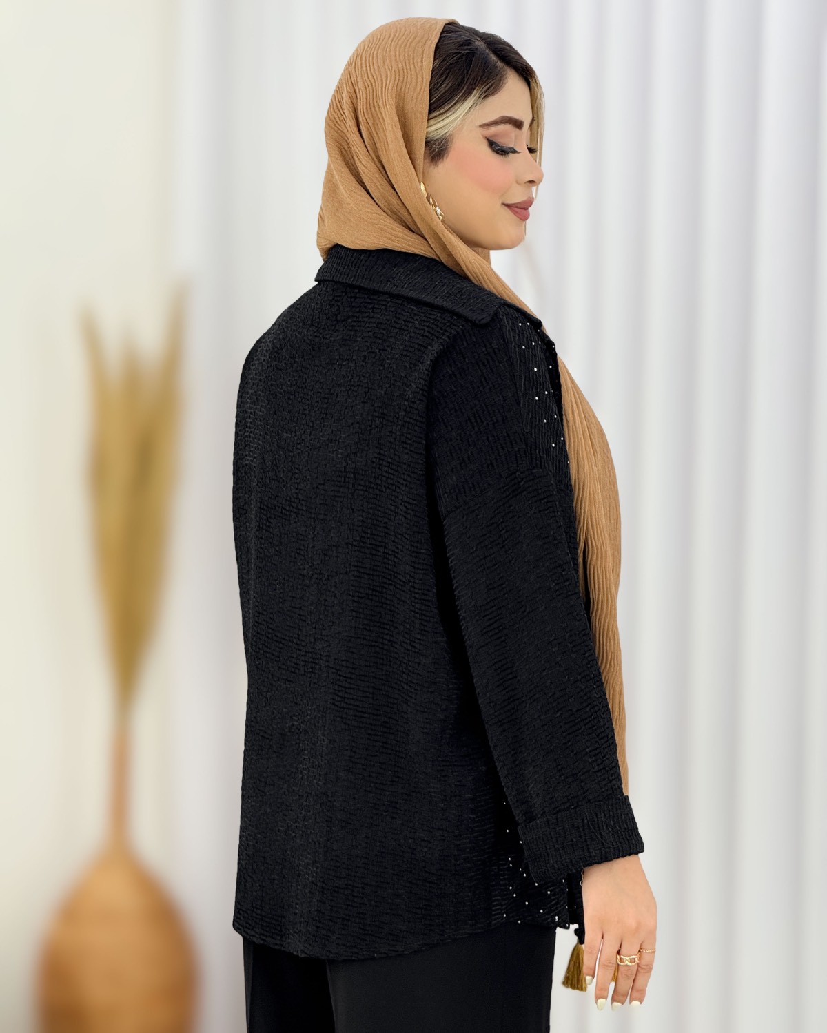 مانتو نگینی آستین پاکتی کد i476