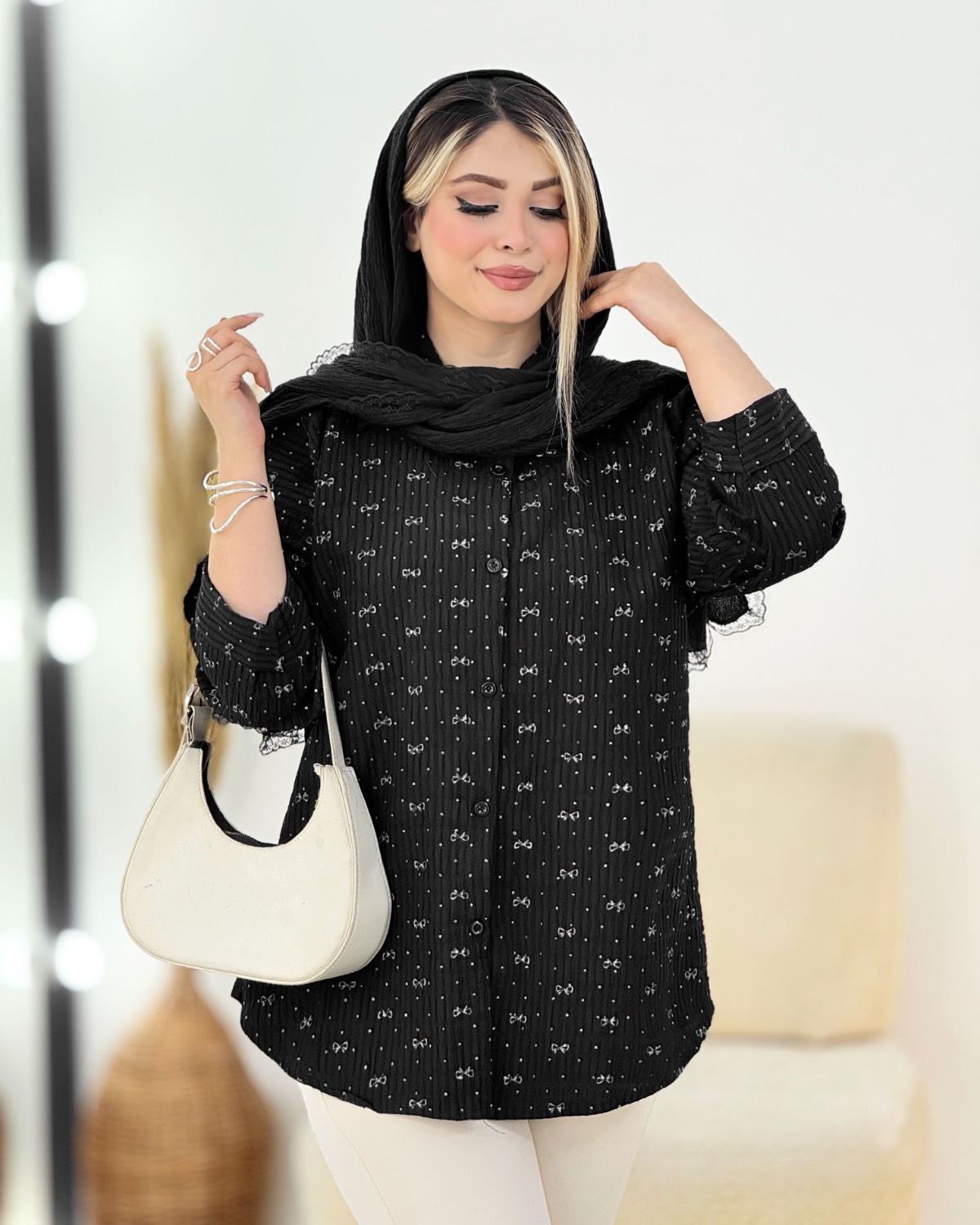 مانتو پاپیون لمه دار کد i483