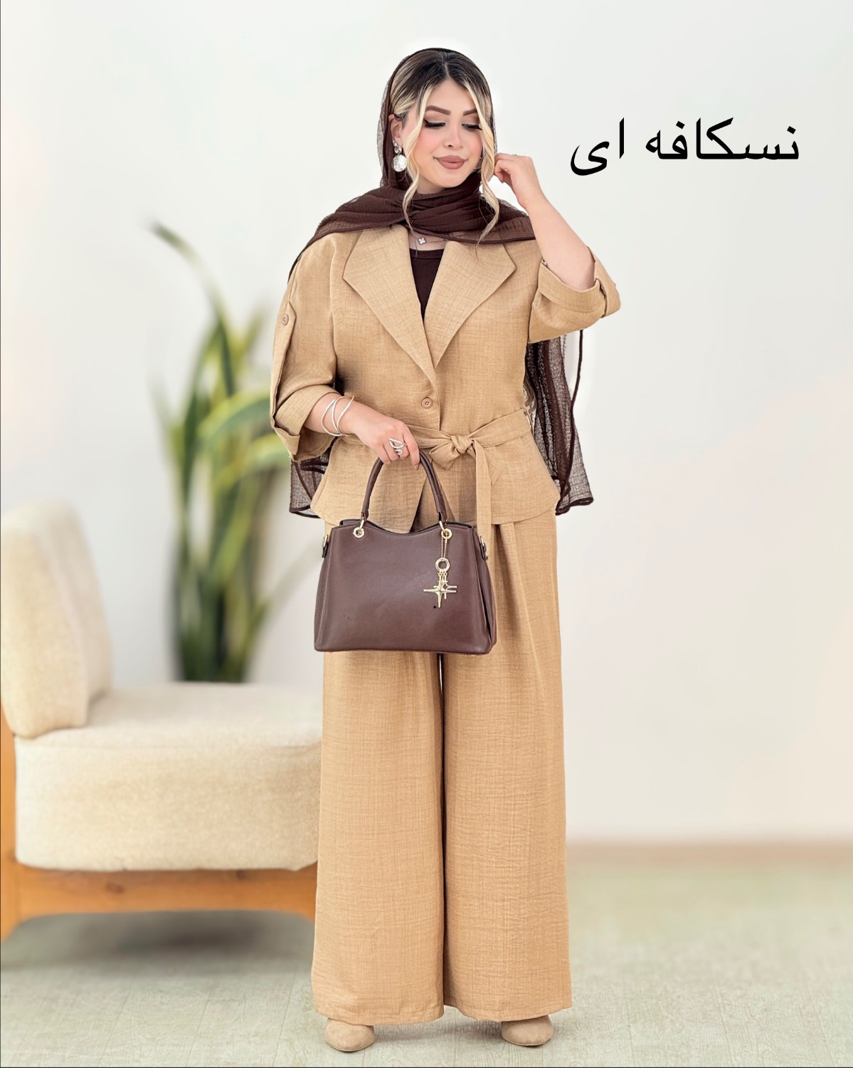 ست شومیز و شلوار پاگون‌دار شانتون کد i414