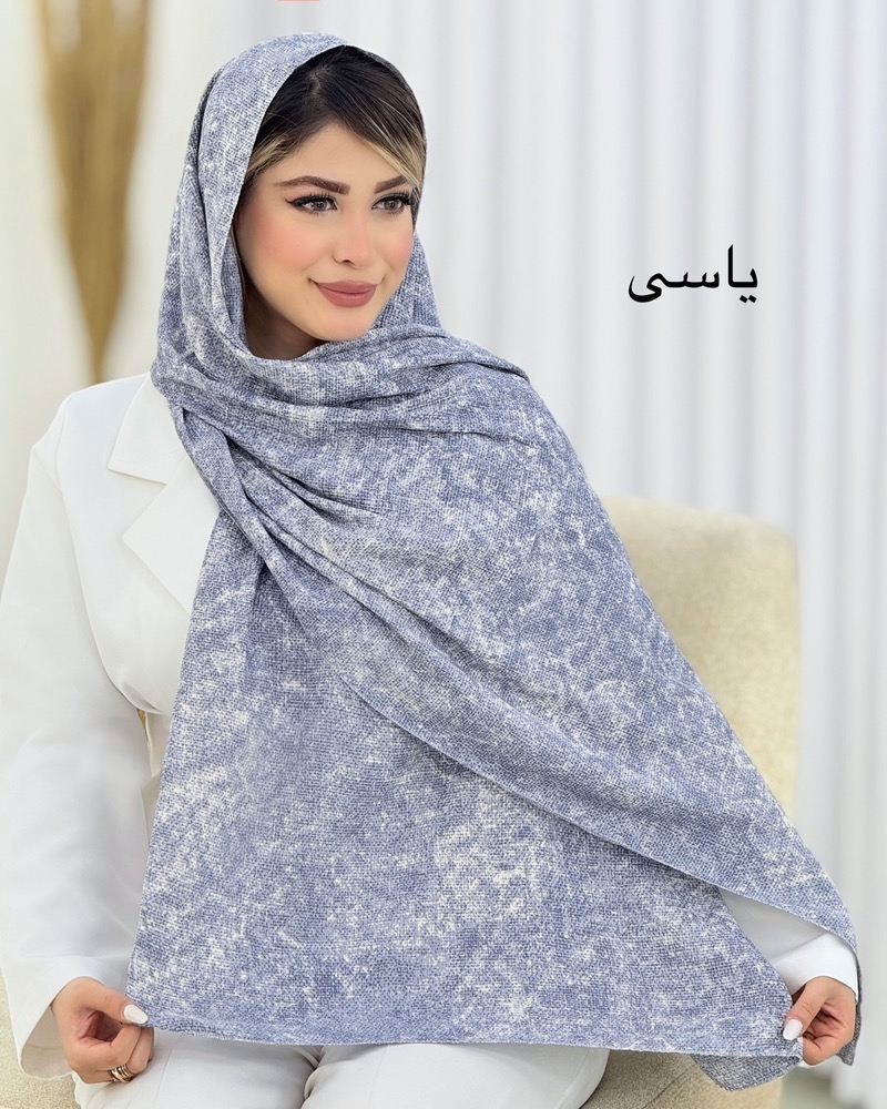 شال نخی لمه‌دار آبرنگی کد i642