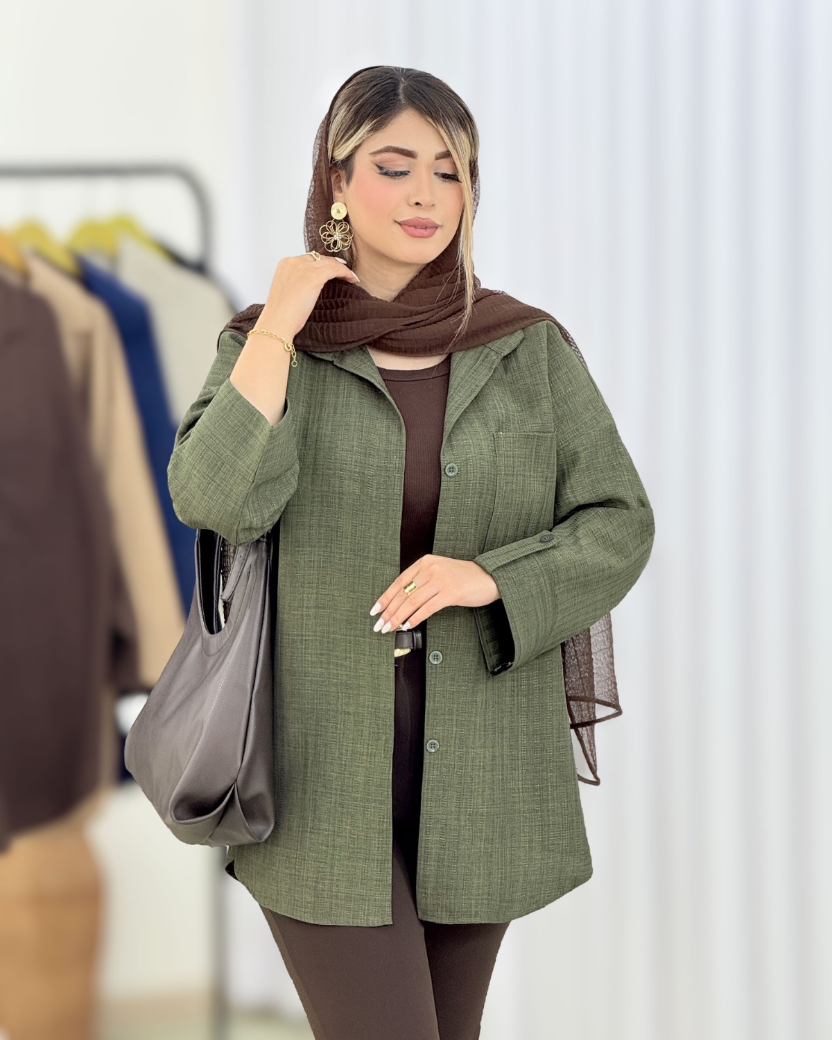 مانتو شانتون جیب‌دار کد i590