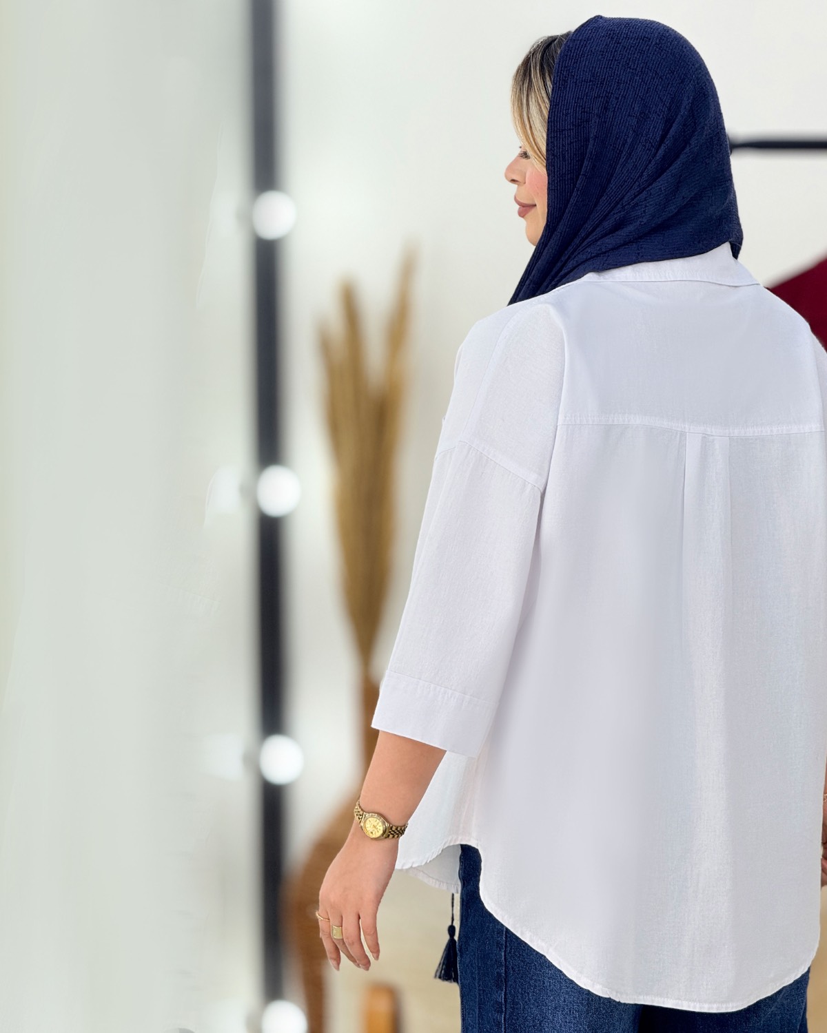 شومیز لینن شست شده کد i434