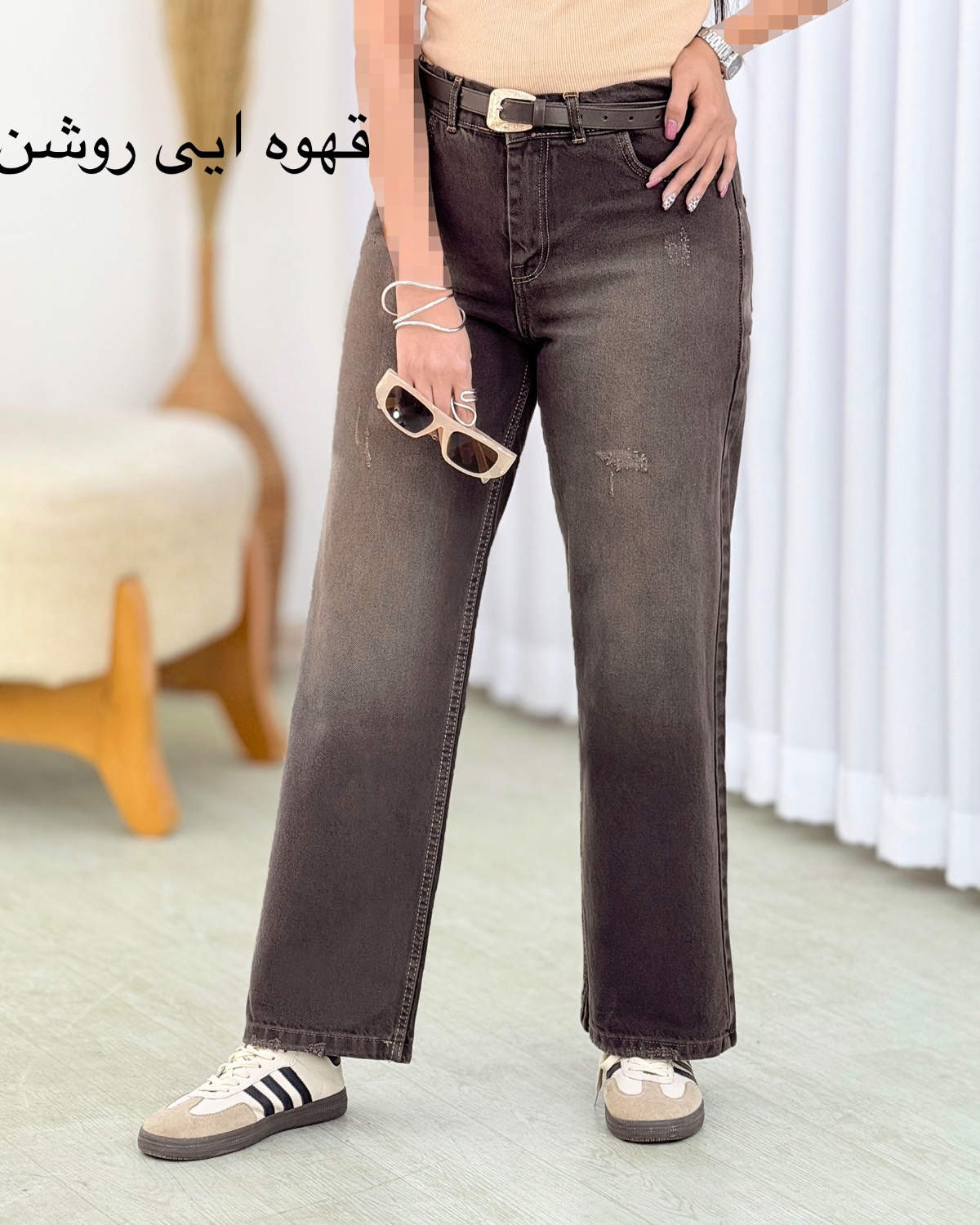 شلوار نیم بگ زاپدار سنگشور کد i613