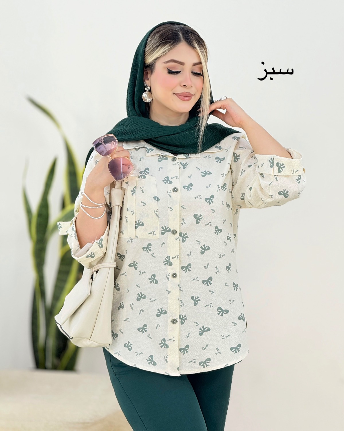 شومیز ینزی پاپیون دار کد i411