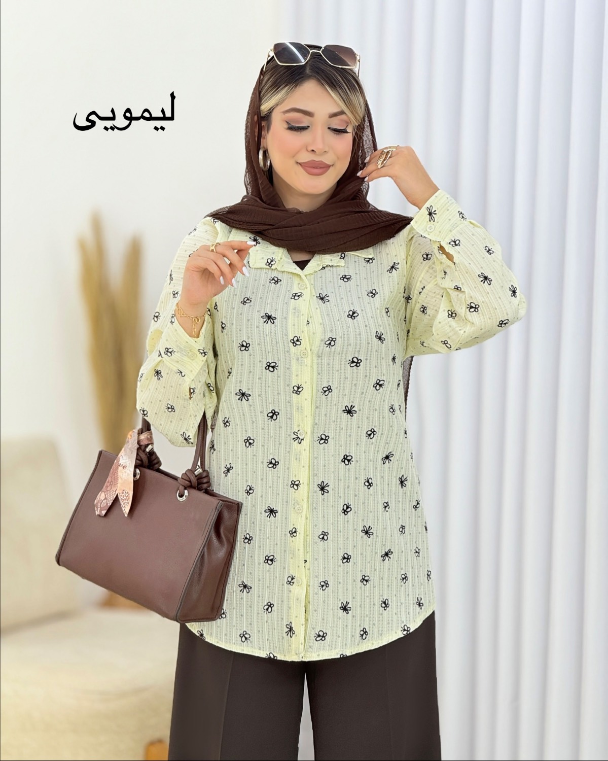 شومیز لمه طرح پروانه کد i558