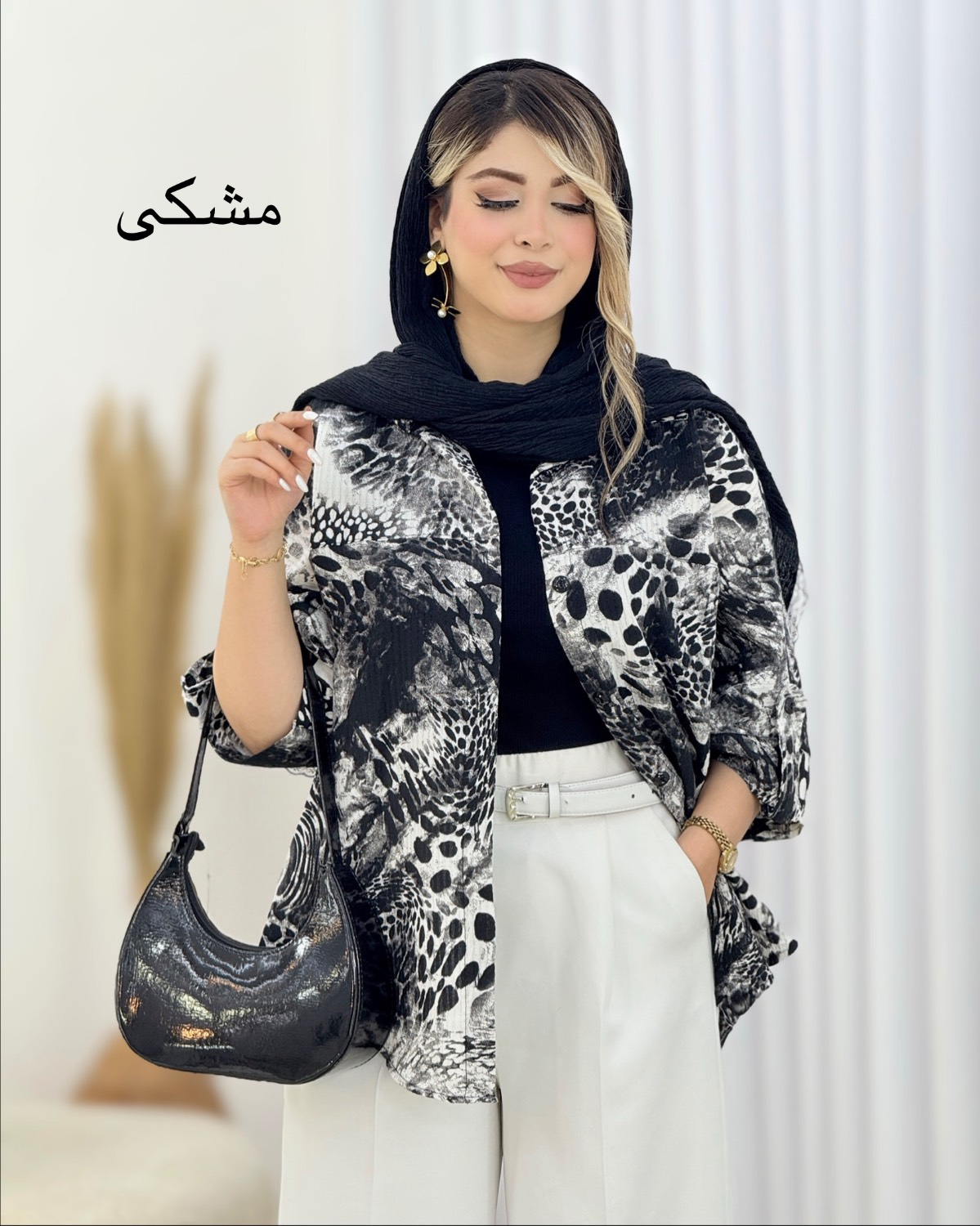 شومیز کاملس طرح پلنگی کد i557