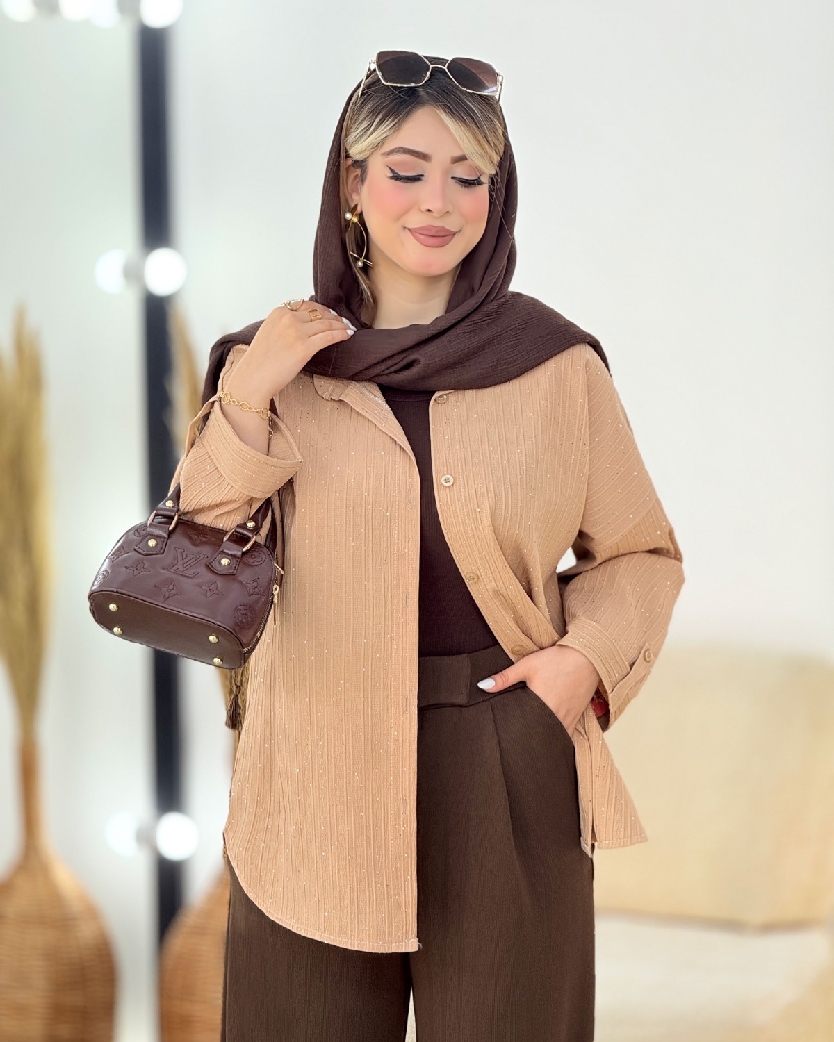 مانتو نگینی هلال‌دار آیوا کد i499