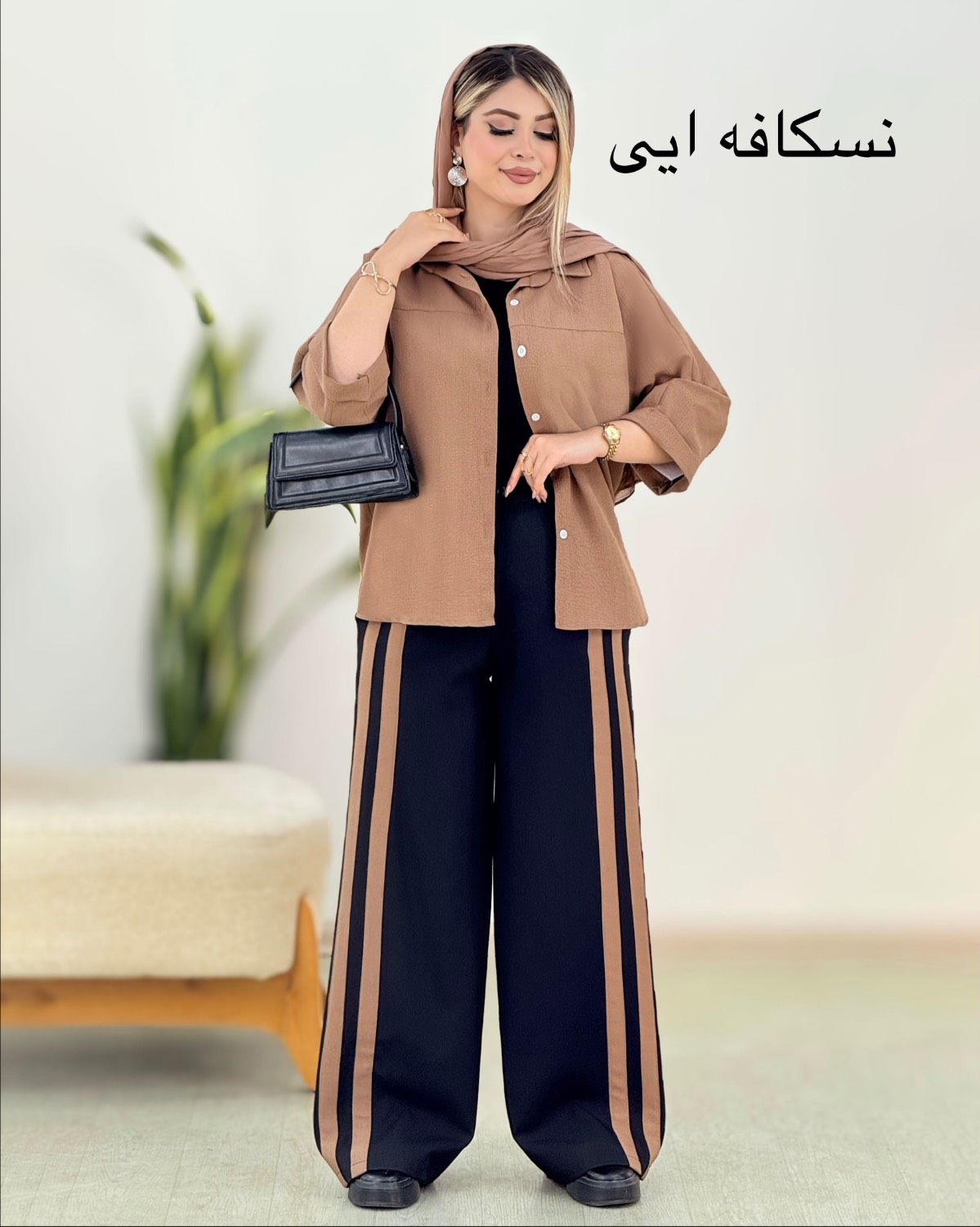 ست شومیز و شلوار دو خط کد i426