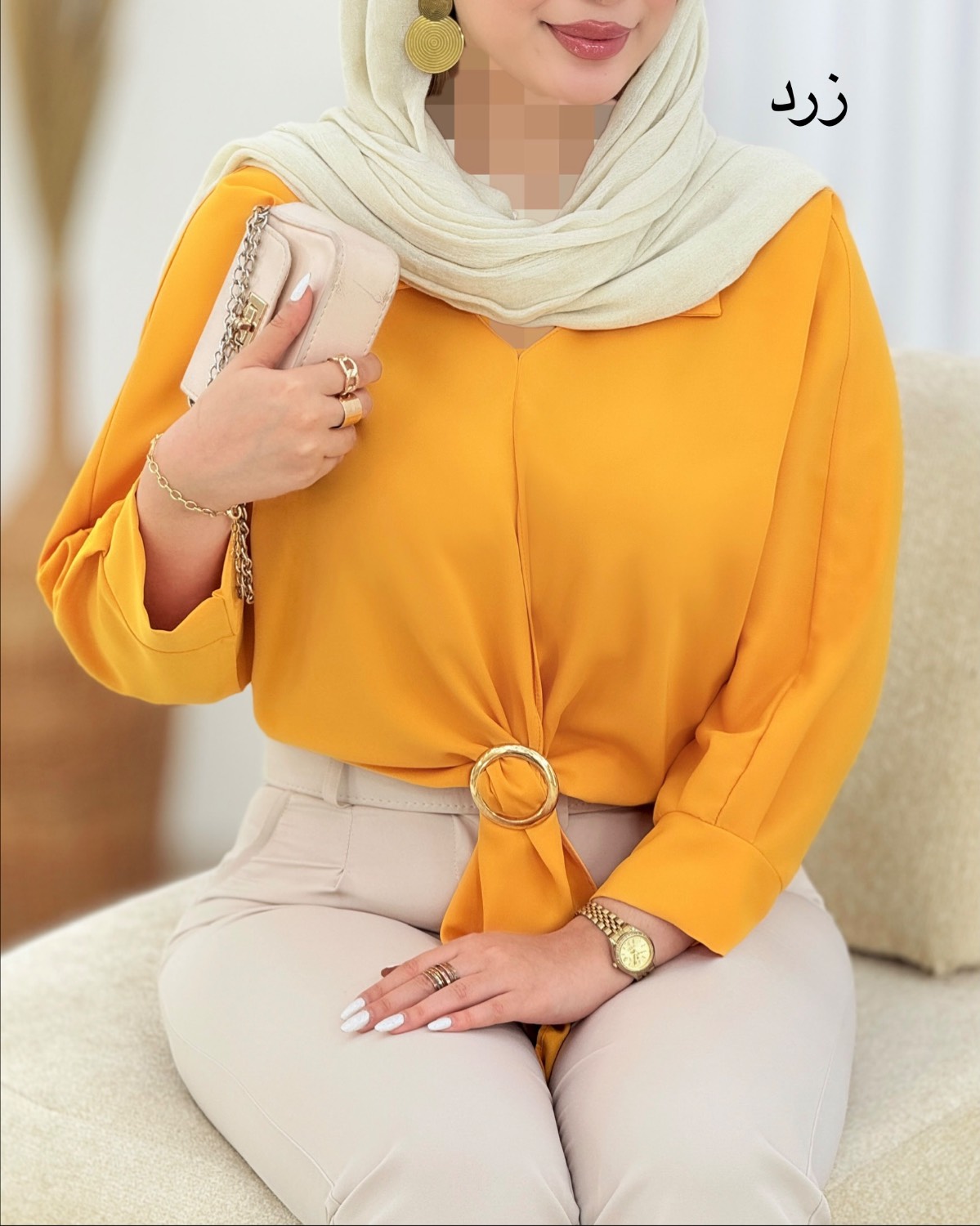 شومیز الیزه گره‌ای تابستانی کد i645