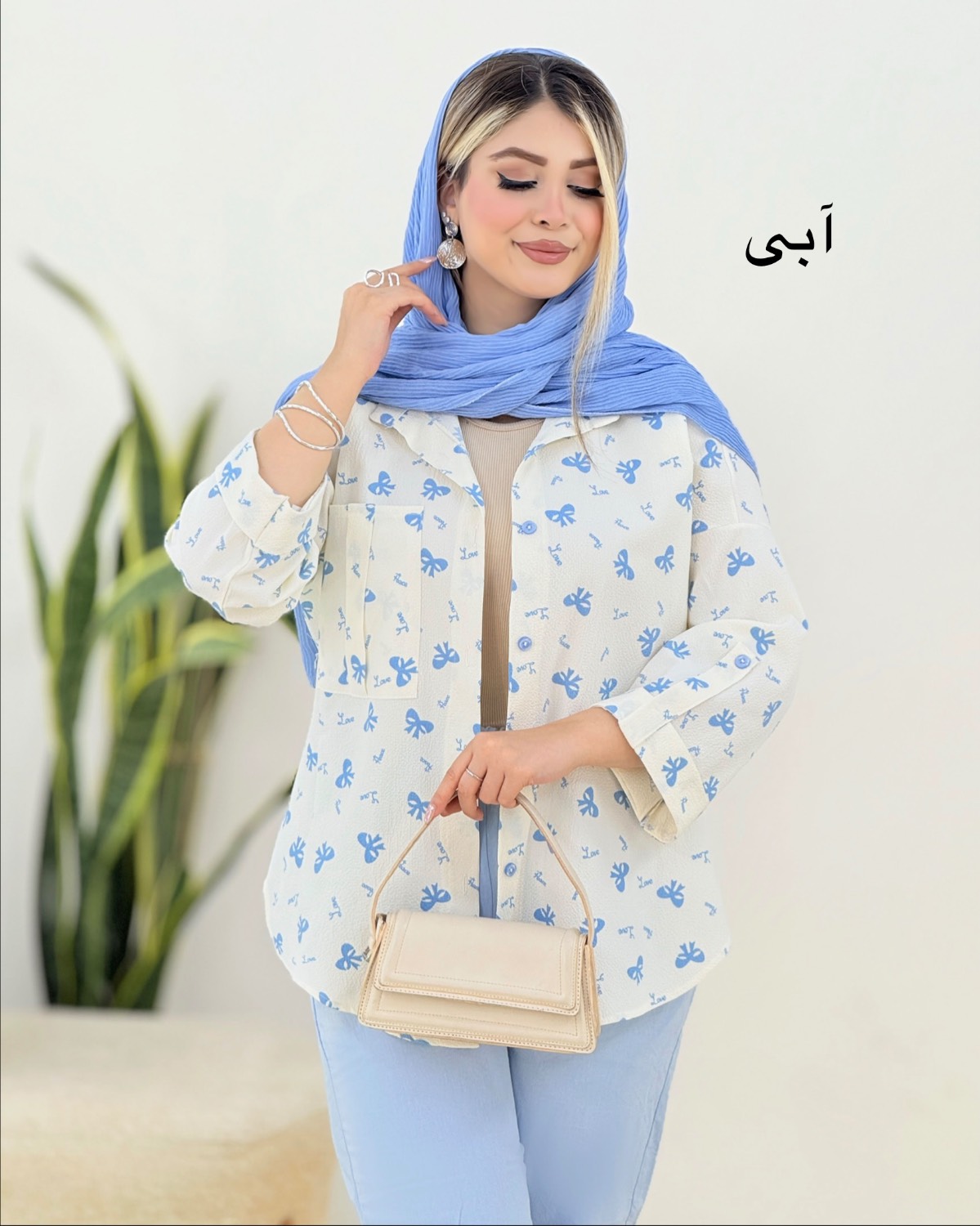 شومیز ینزی پاپیون دار کد i411