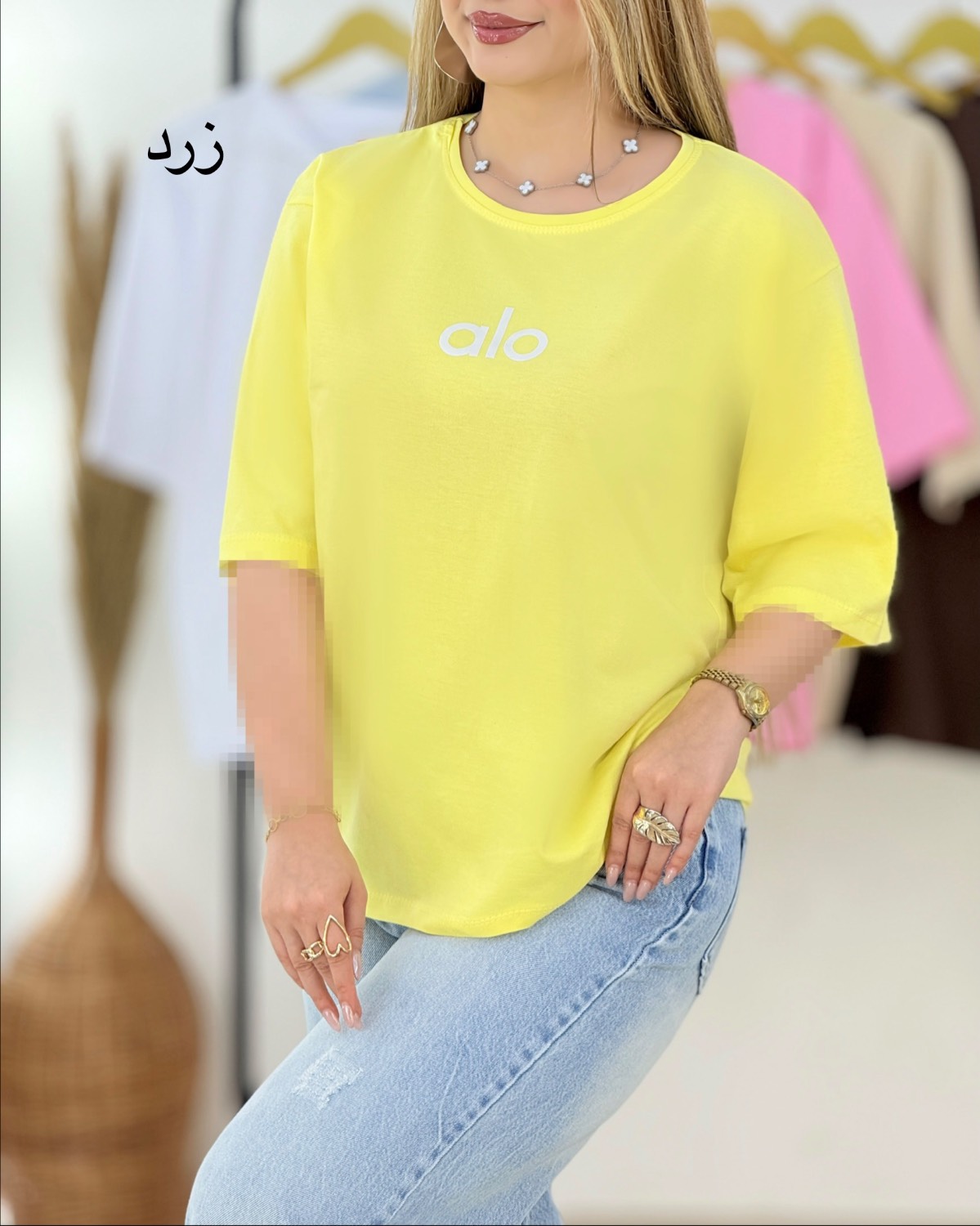 تیشرت باکسی چاپی نخ پنبه کد i459