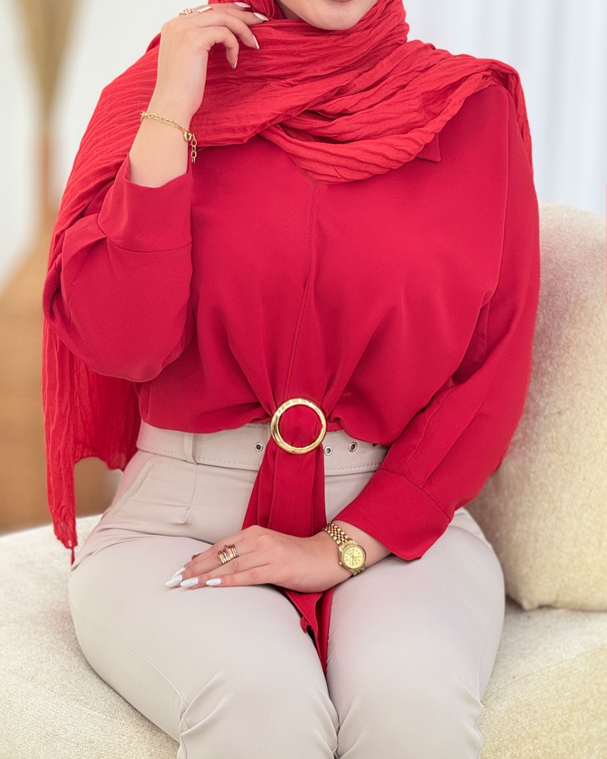 شومیز الیزه گره‌ای تابستانی کد i645