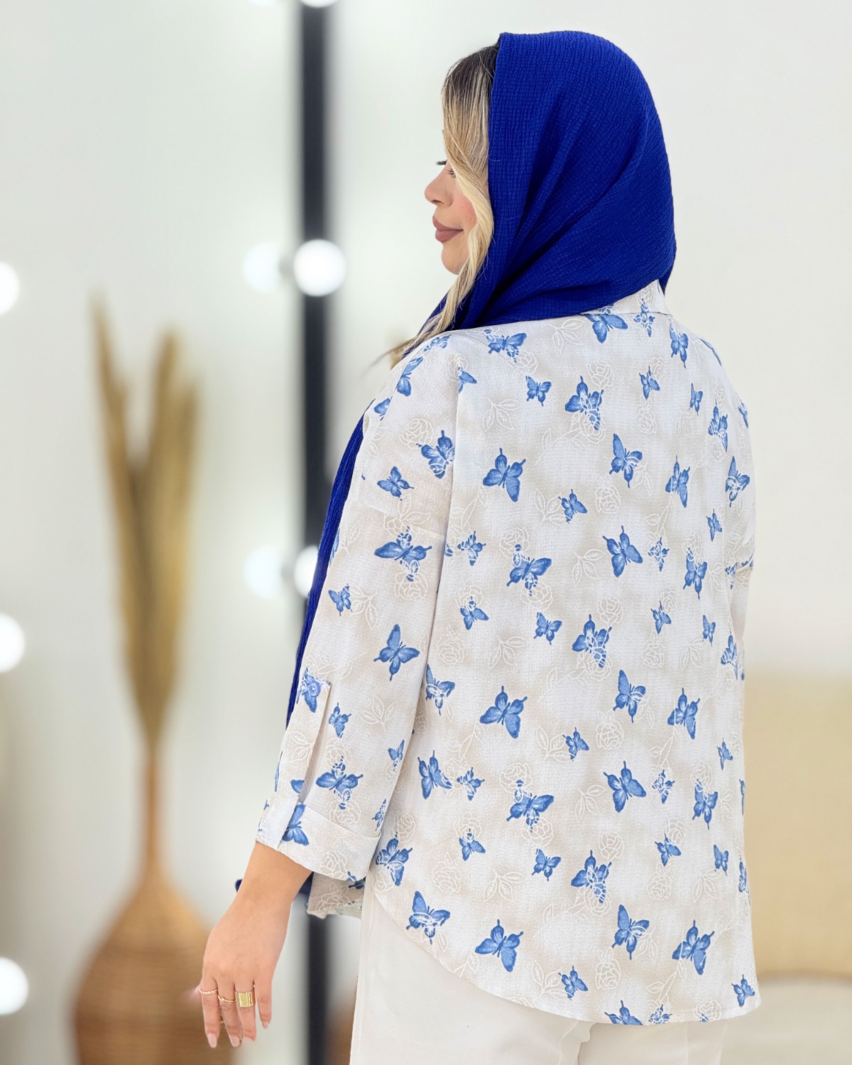 شومیز ینزی چاپی طرح پروانه کد i412