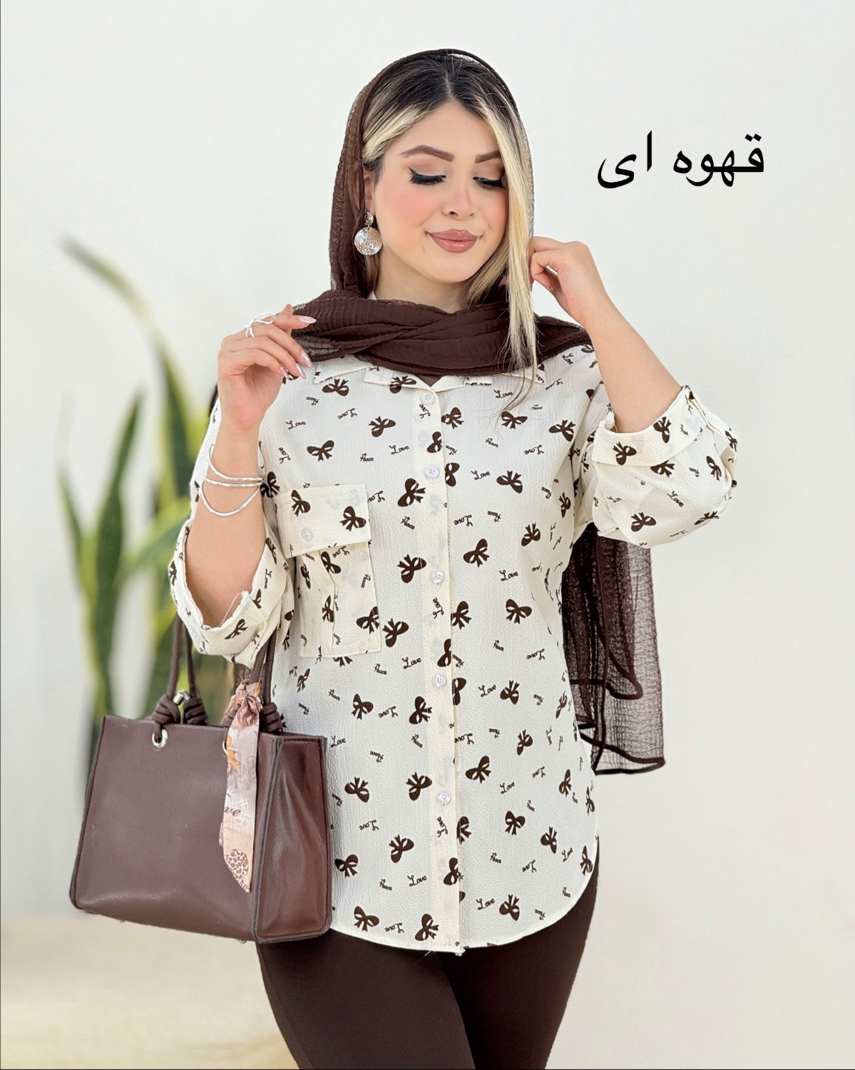 شومیز ینزی پاپیون دار کد i411
